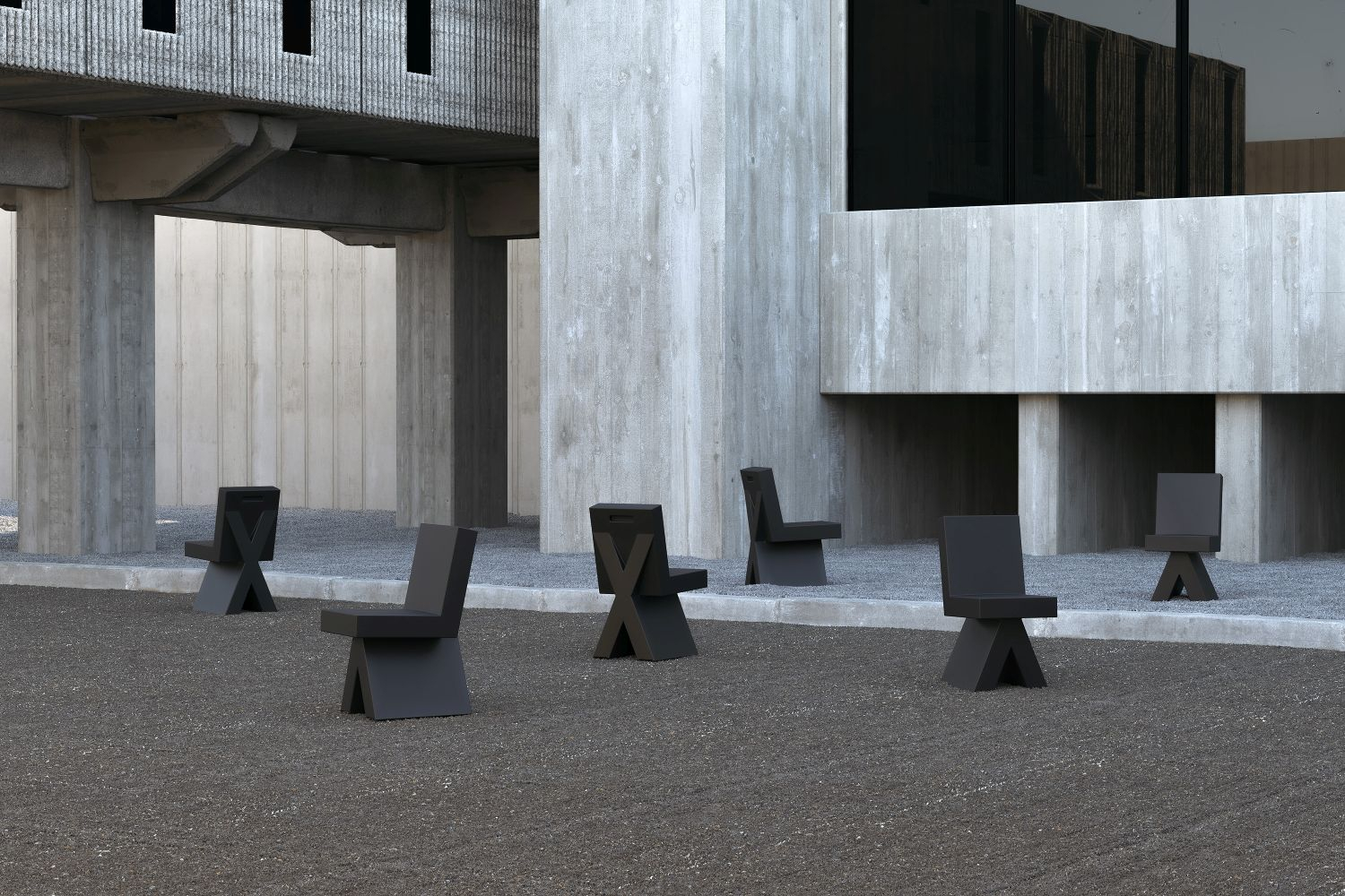 X-CHAIR Stuhl Schwarz