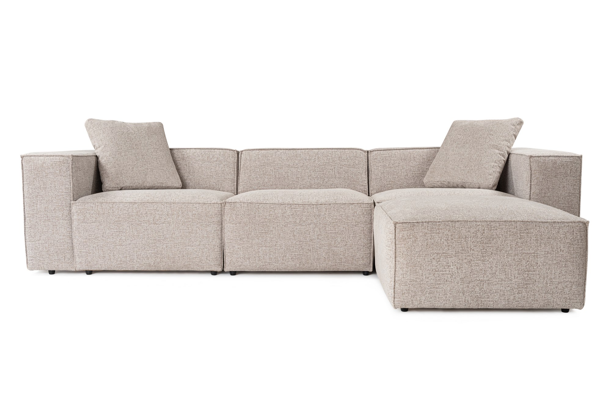 Emma Sofa 3-Sitzer & Fußhocker Mokka