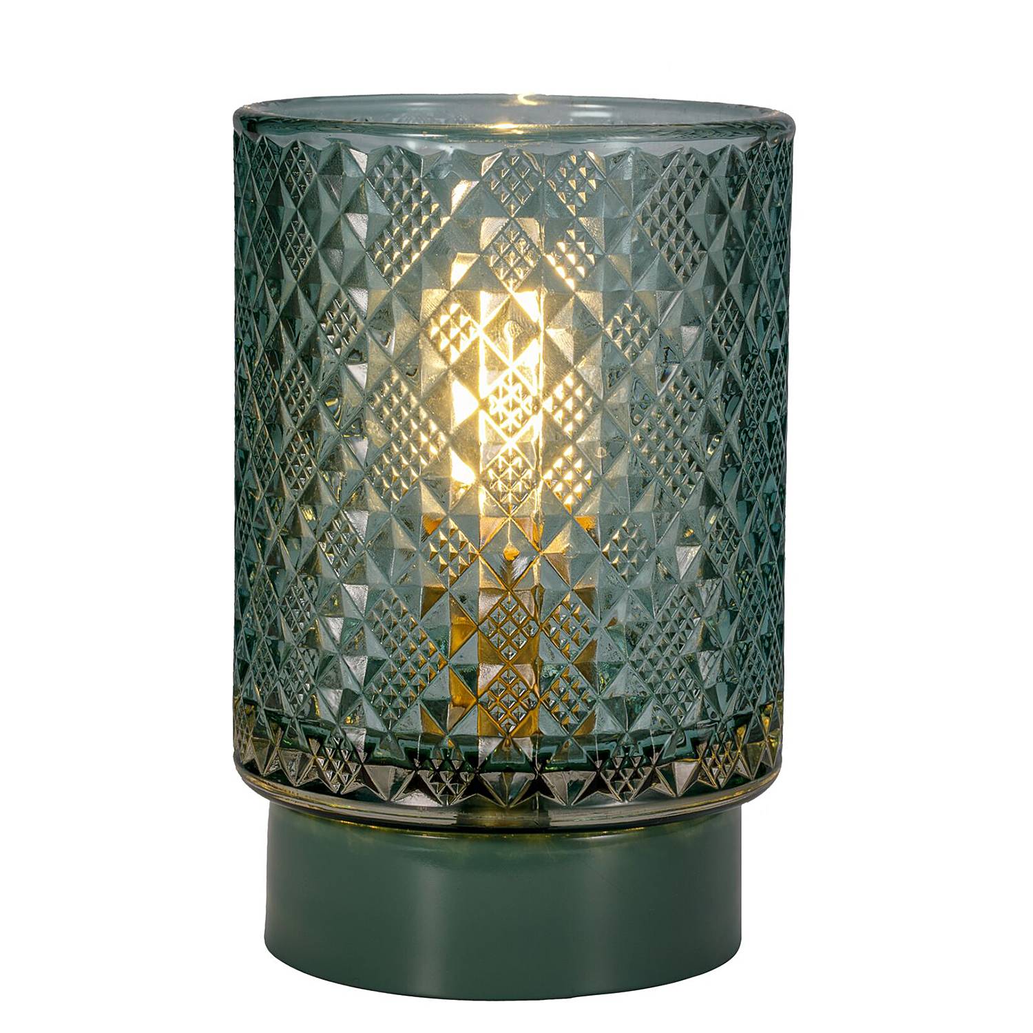 Glamour Typ C Tischleuchte Aluminium Farbglas 1-flammig