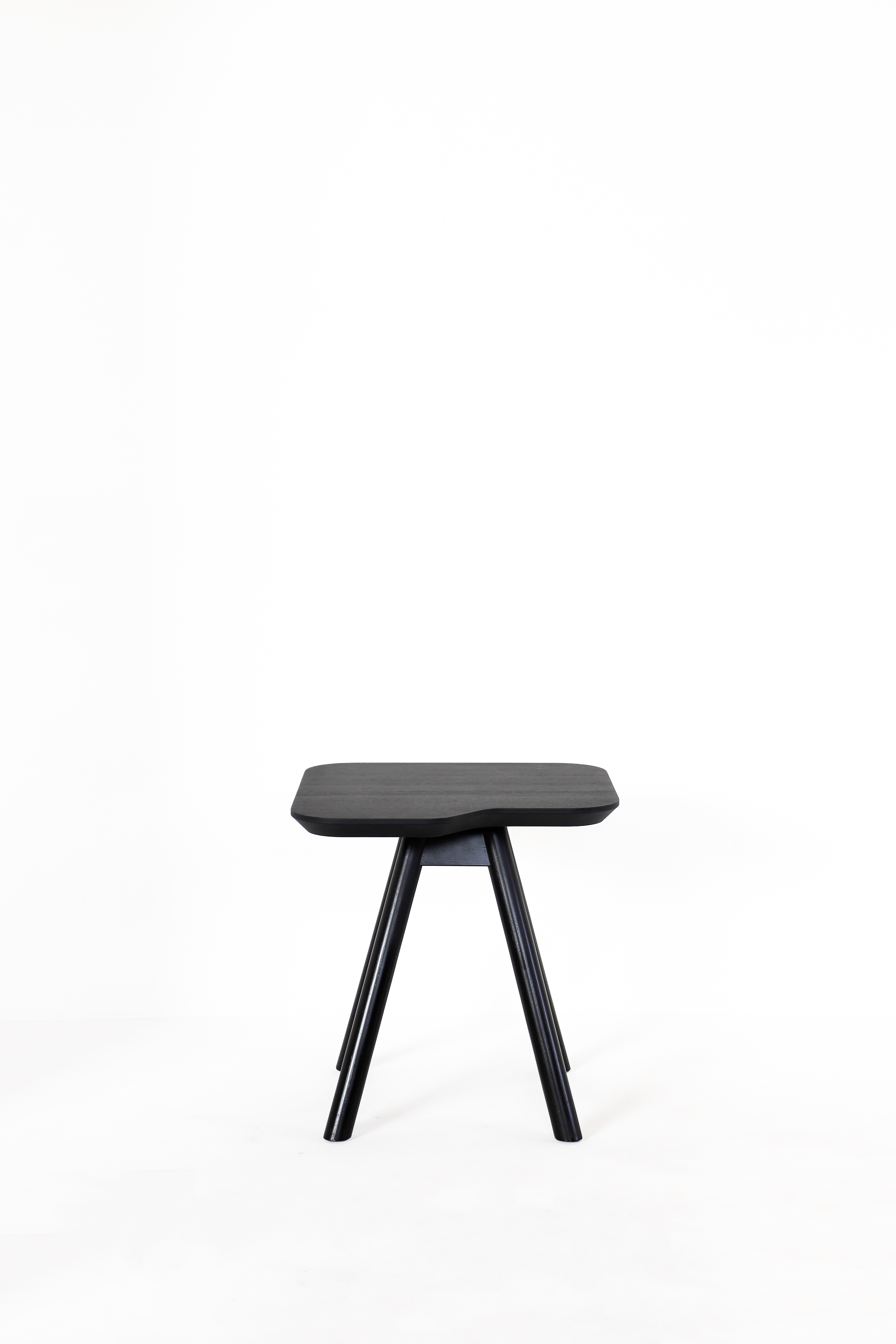 Coffee table ash wood black