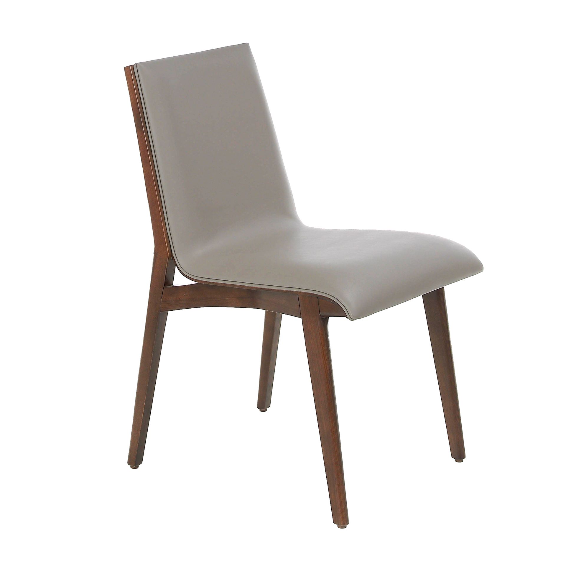 Dining chair faux leather grey