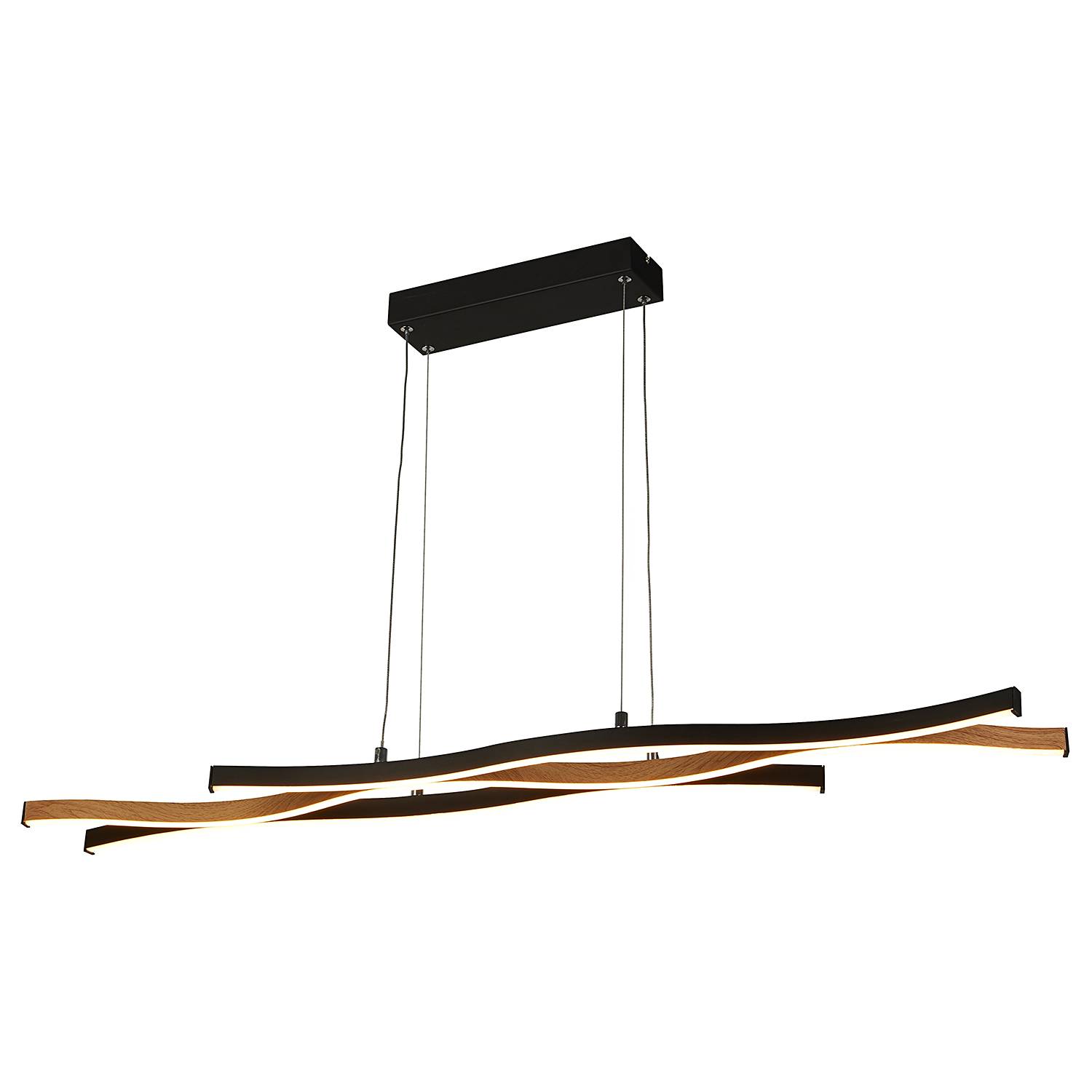Pendelleuchte Swirl Stahl Schwarz