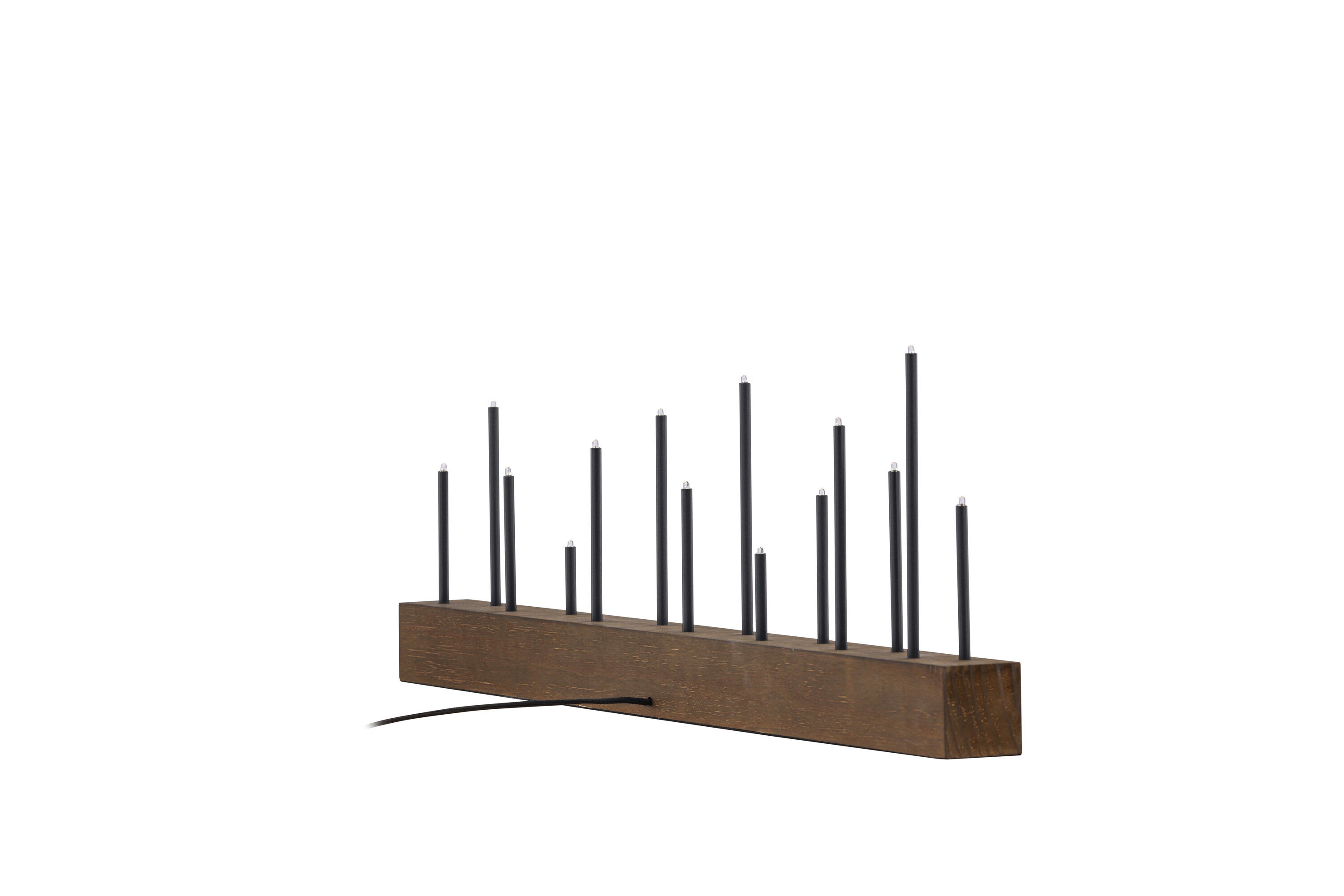 Kungsberget Advent candle holder Walnut Metal Brown