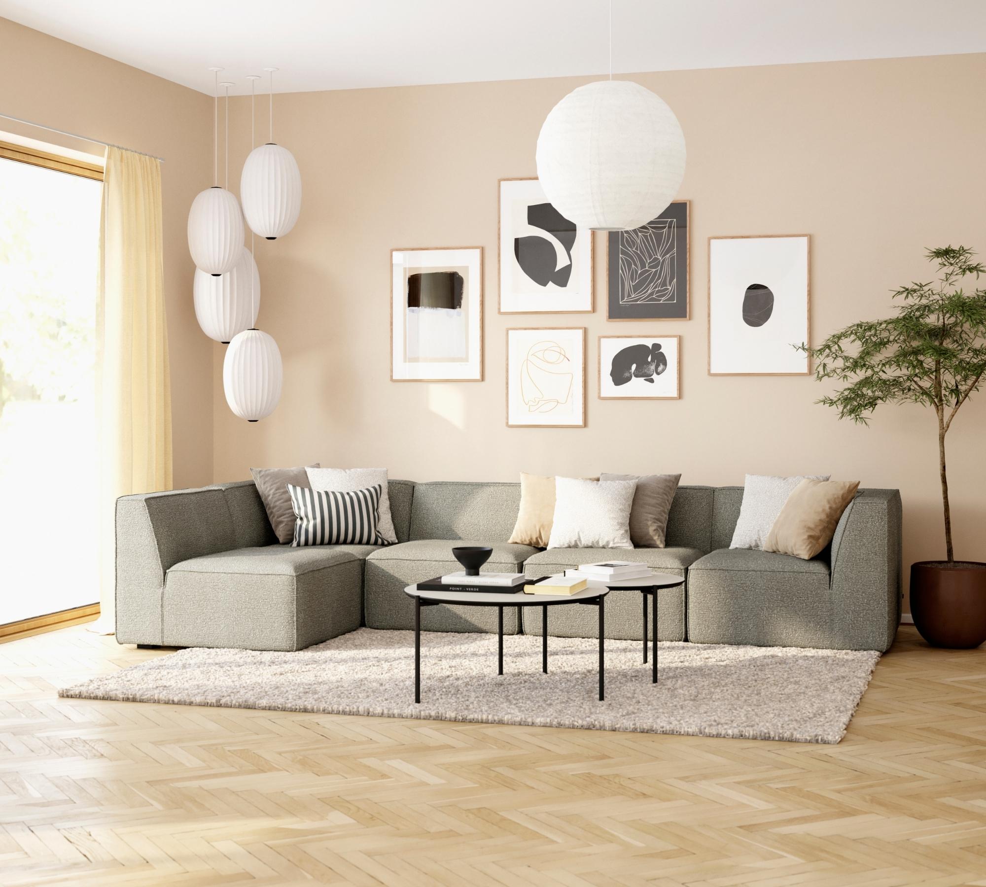 Dane 1-Sitzer Eckmodul Links Danny Dusty Blue