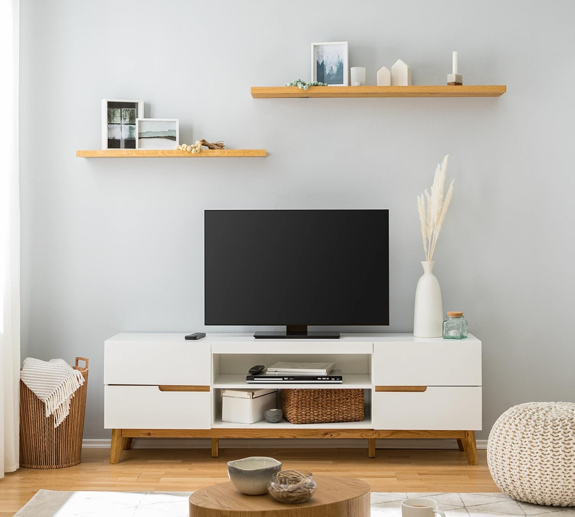 Wall shelf MDF veneered Brown