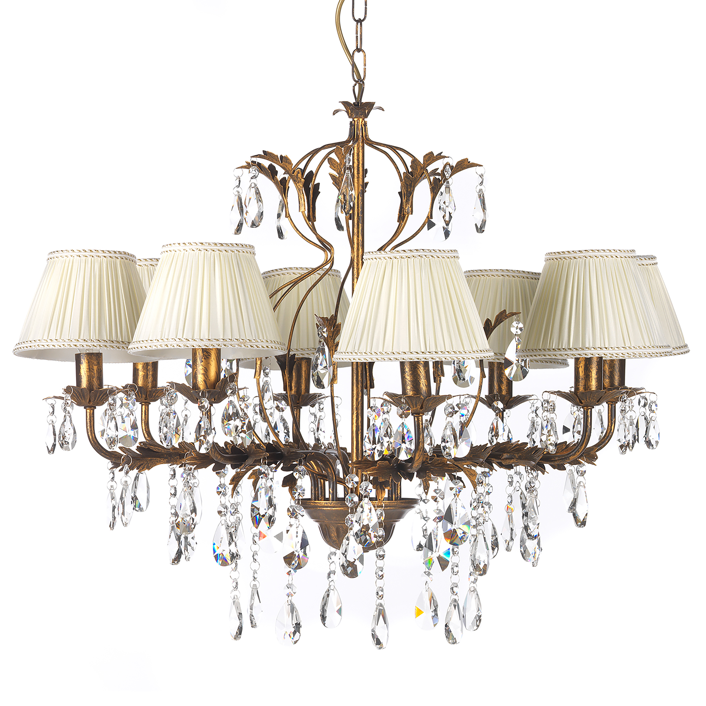 8-Light Karen Type B Chandelier Cotton Fabric Iron