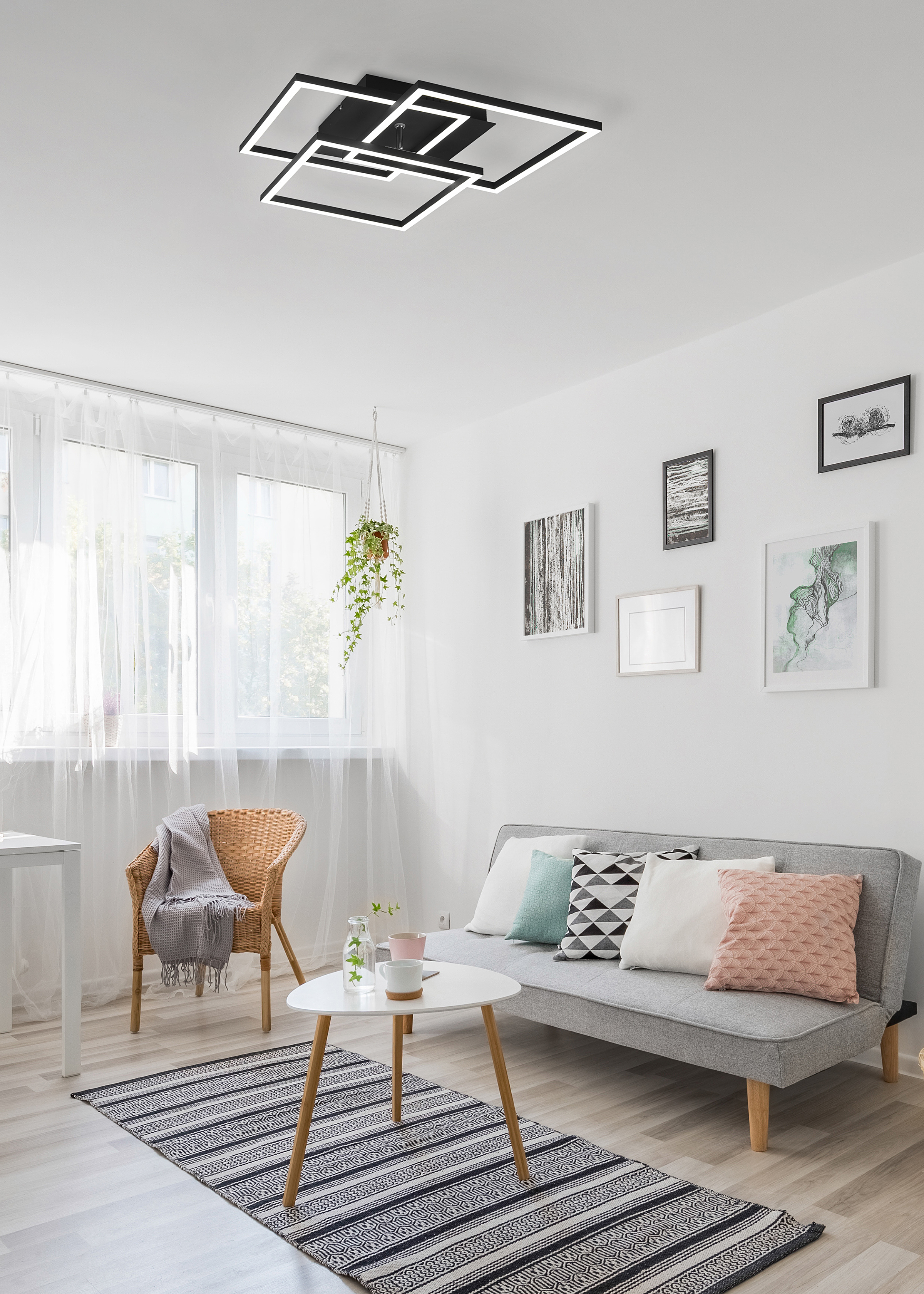 Mobile LED-Deckenleuchte Eisen 1-flammig