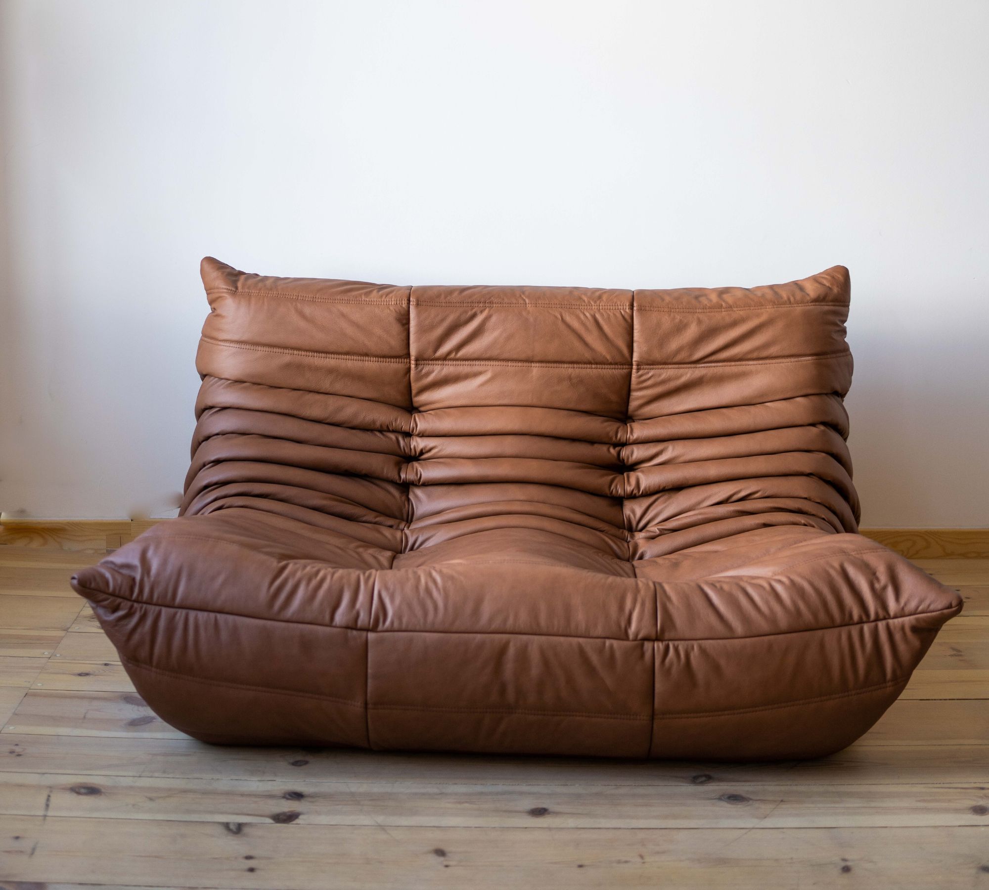 Togo Lounge Set 5-piece. Smooth Leather Folk Brown