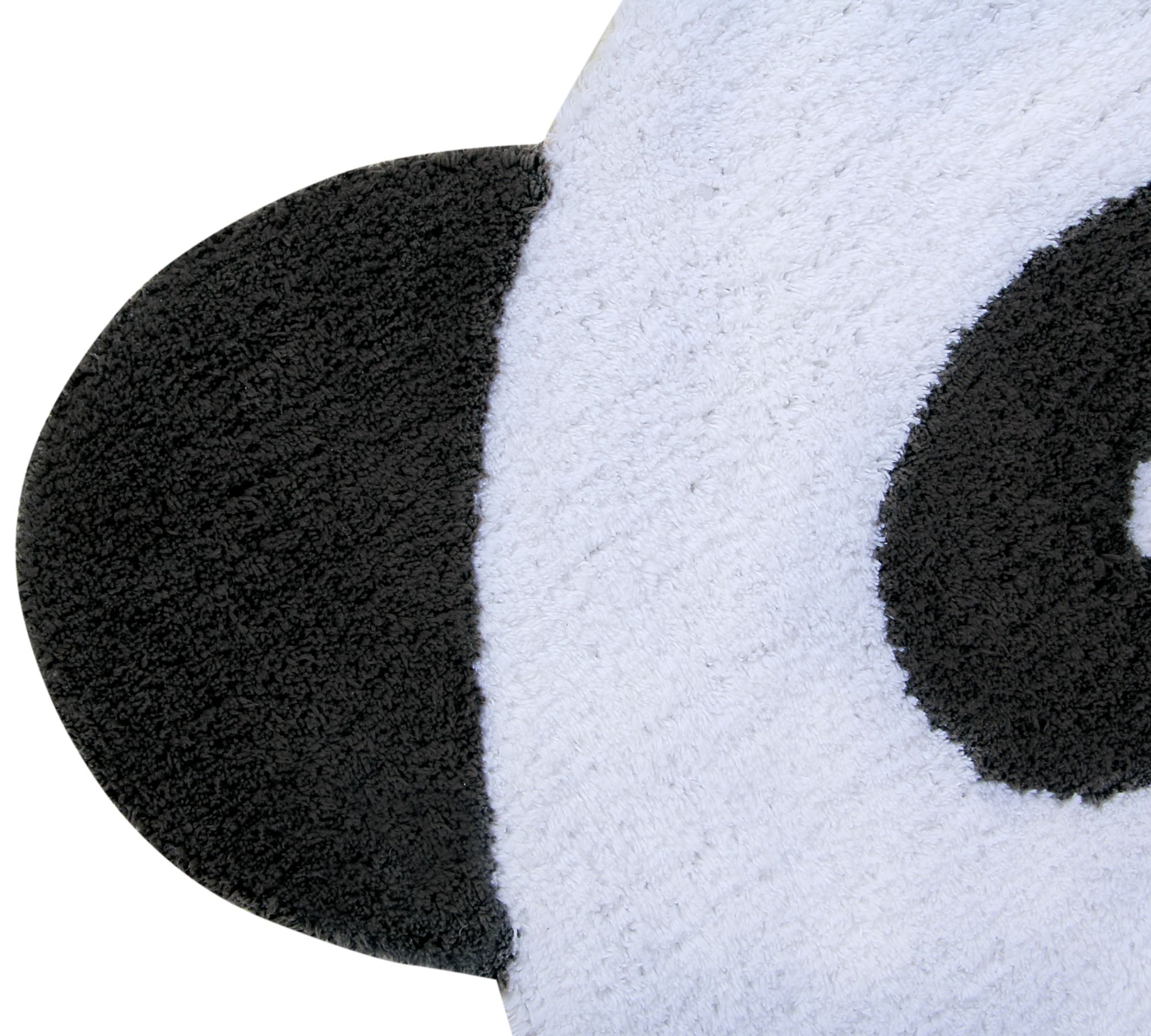 Teppich Baumwolle Weiß Schwarz