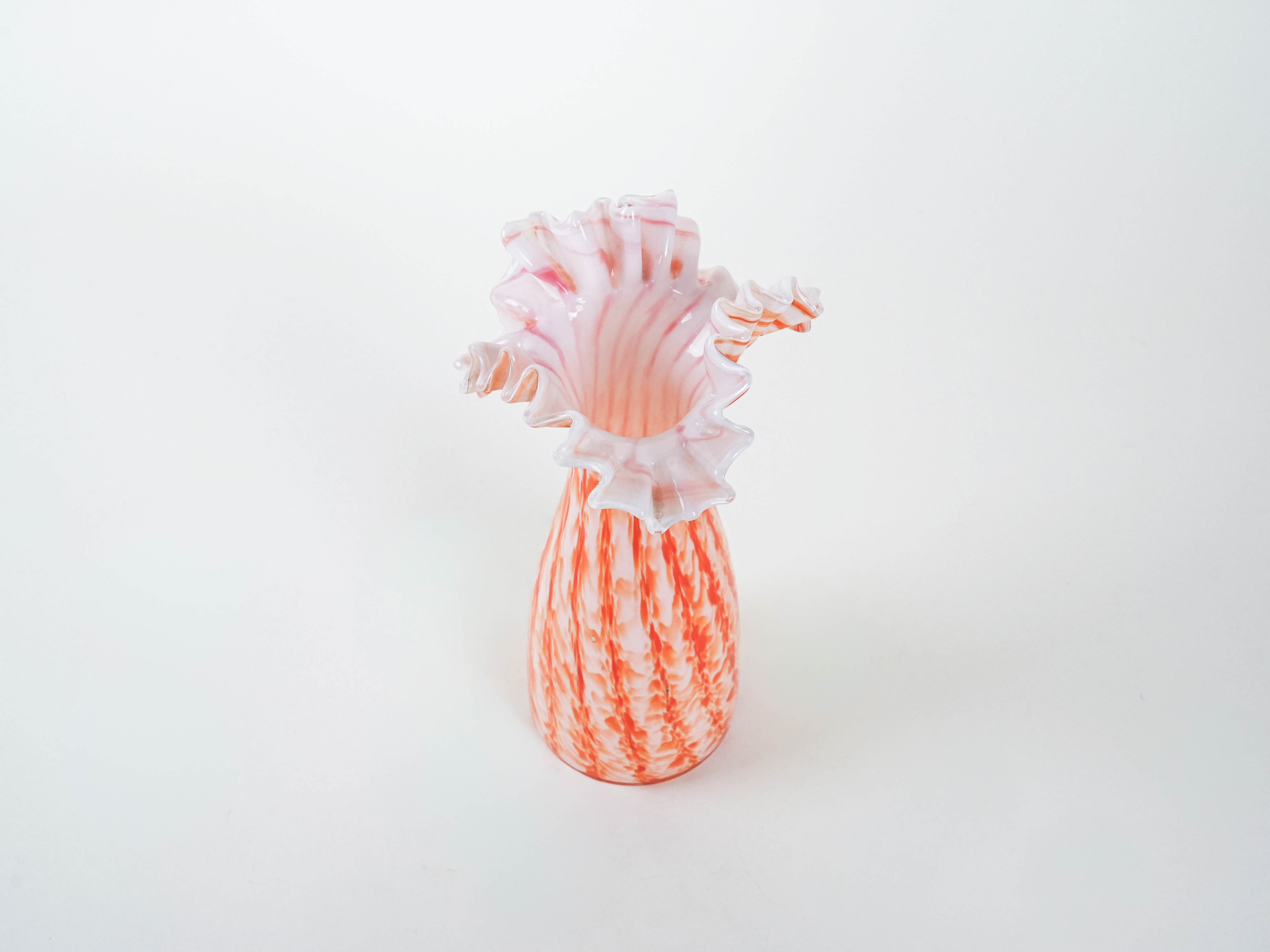 Glass vase orange 1960s