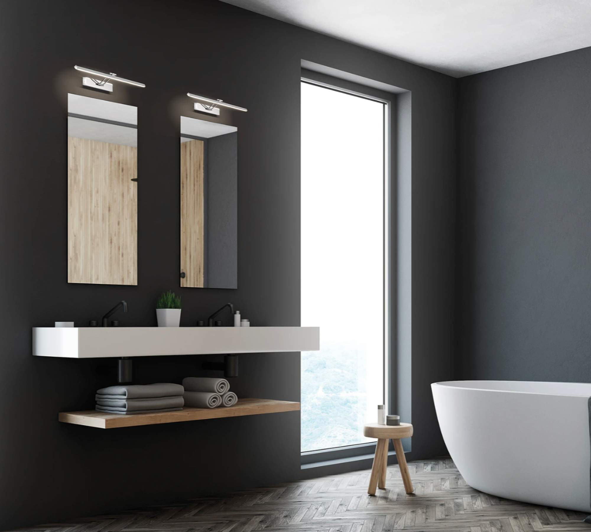 LED Wandleuchte 1-flammig Acrylglas Metall