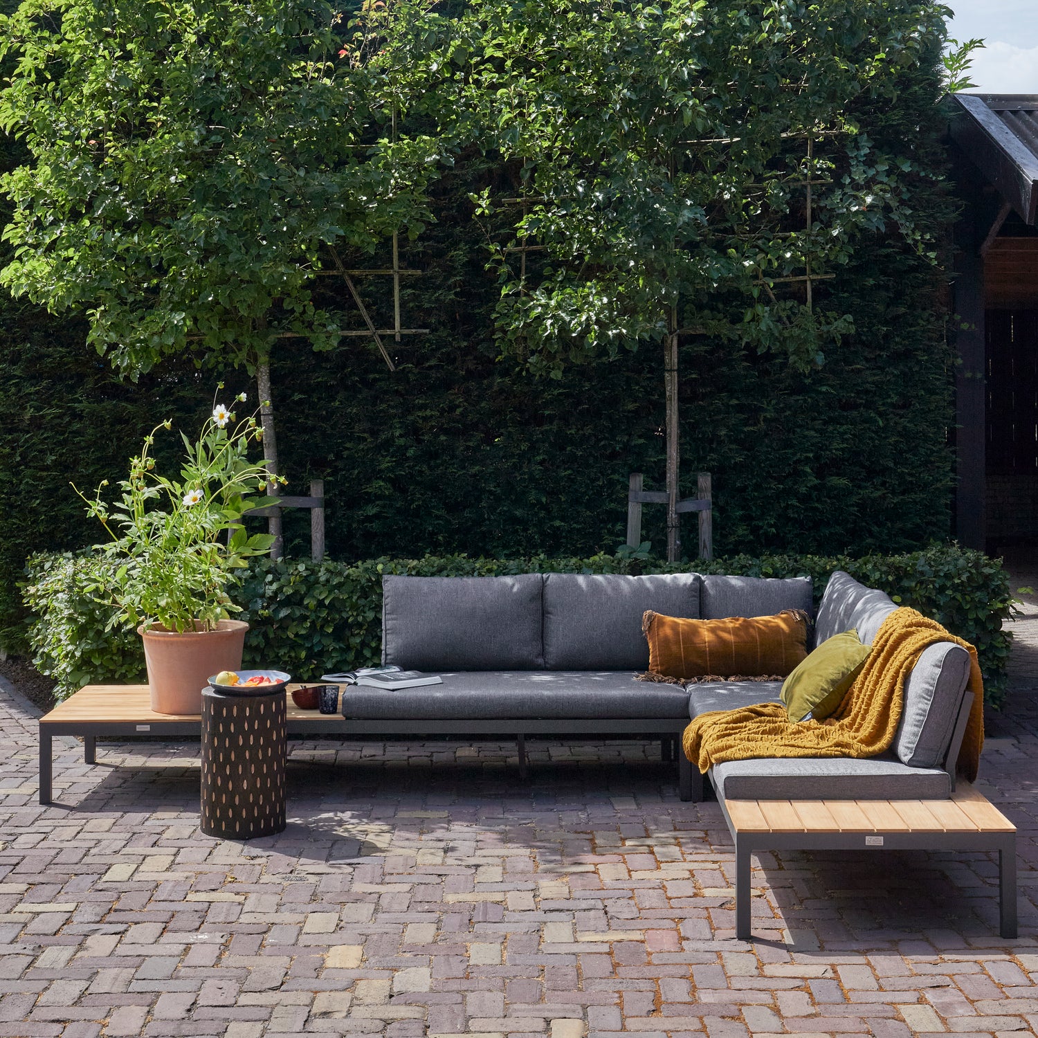 2x Perry Stool Wood Dark Brown