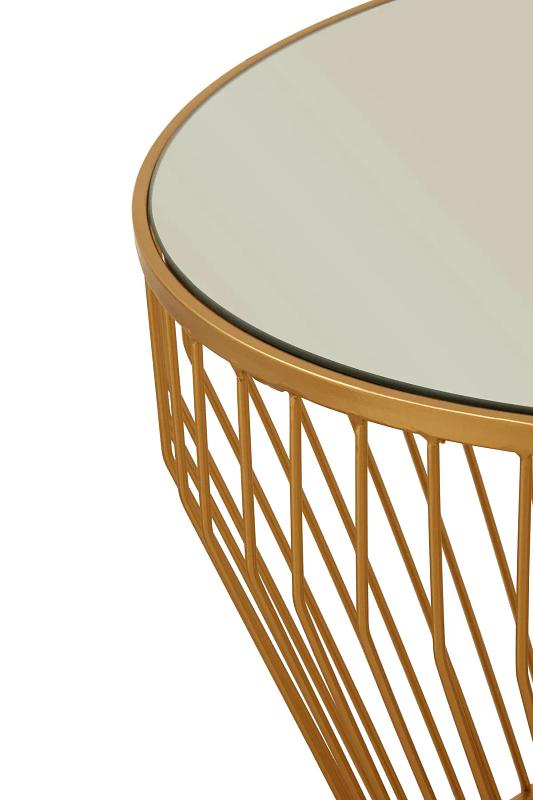 Avantis Gold Finish Tapered Design Beistelltisch
