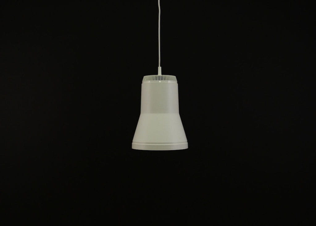 Vintage pendant lamp plastic white 1970s 
