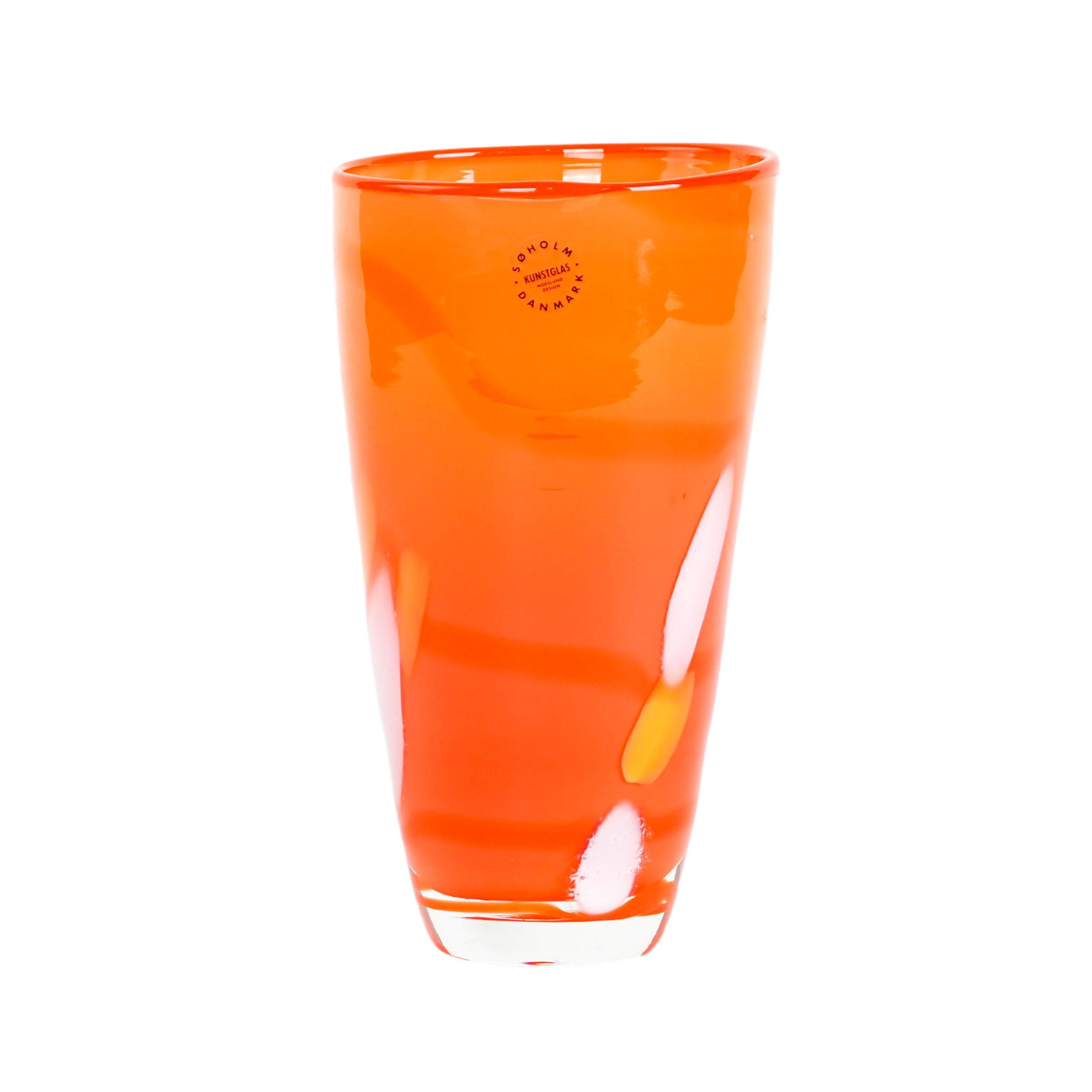 Glasvase 1970er Jahre Orange