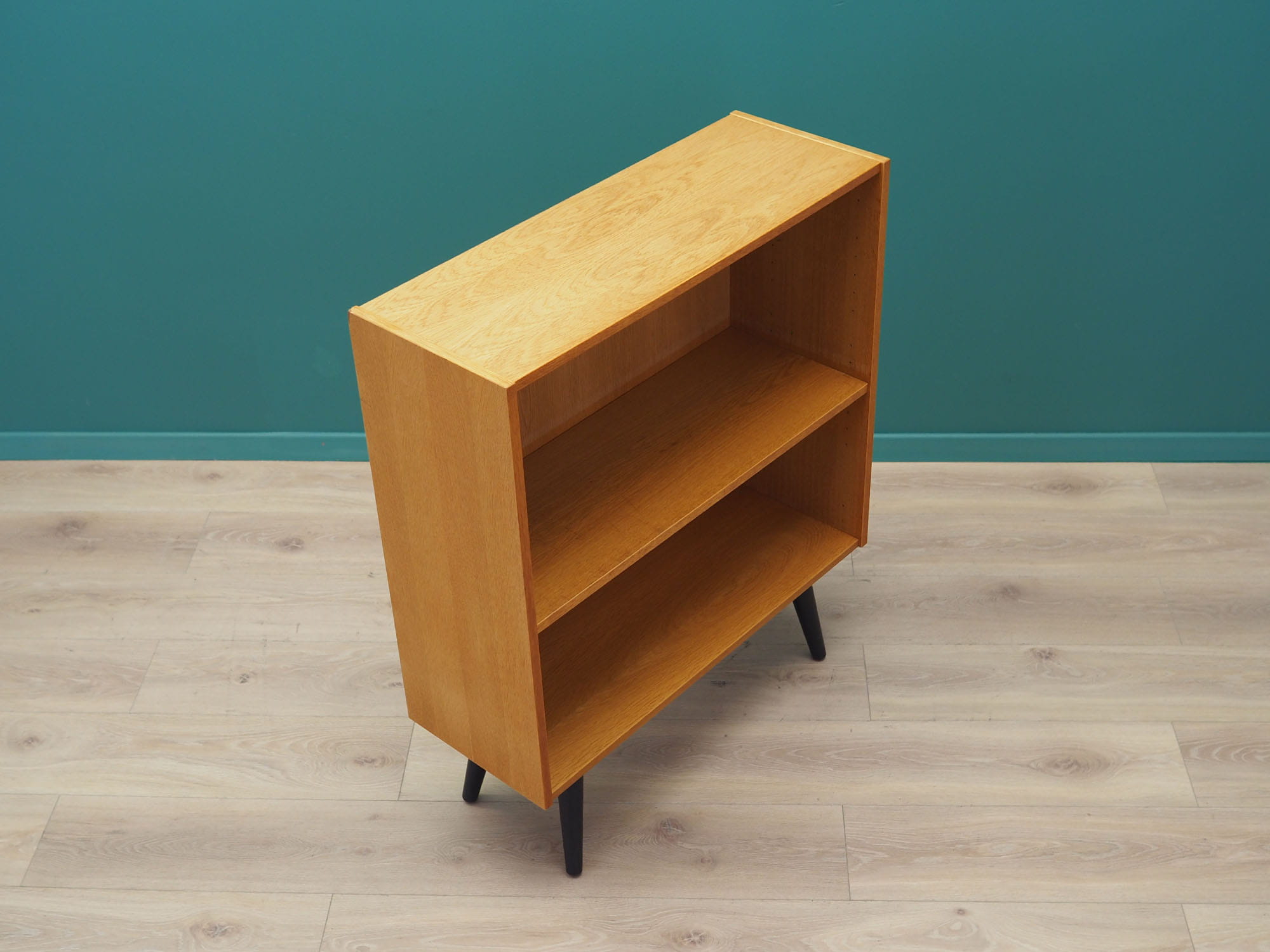 Vintage Bookshelf Ash Wood Brown 1970s
