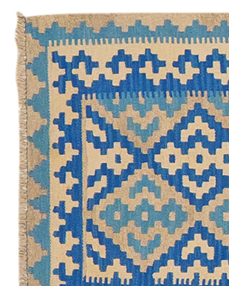 Kilim Gashgai Teppich Blau