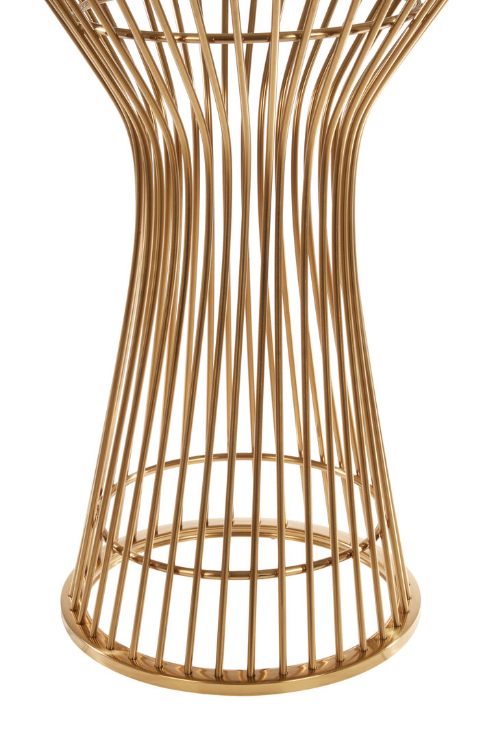 Vogue Runder Esstisch Metall Glas Gold