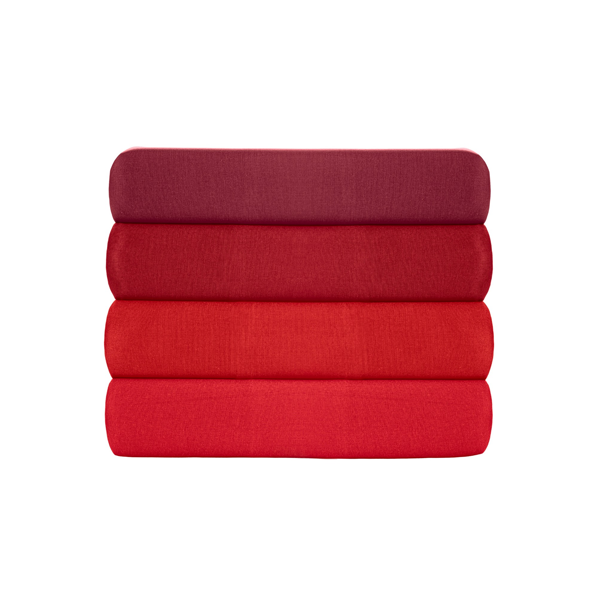 2x Pillowcase Ranforce Cotton Dark Red