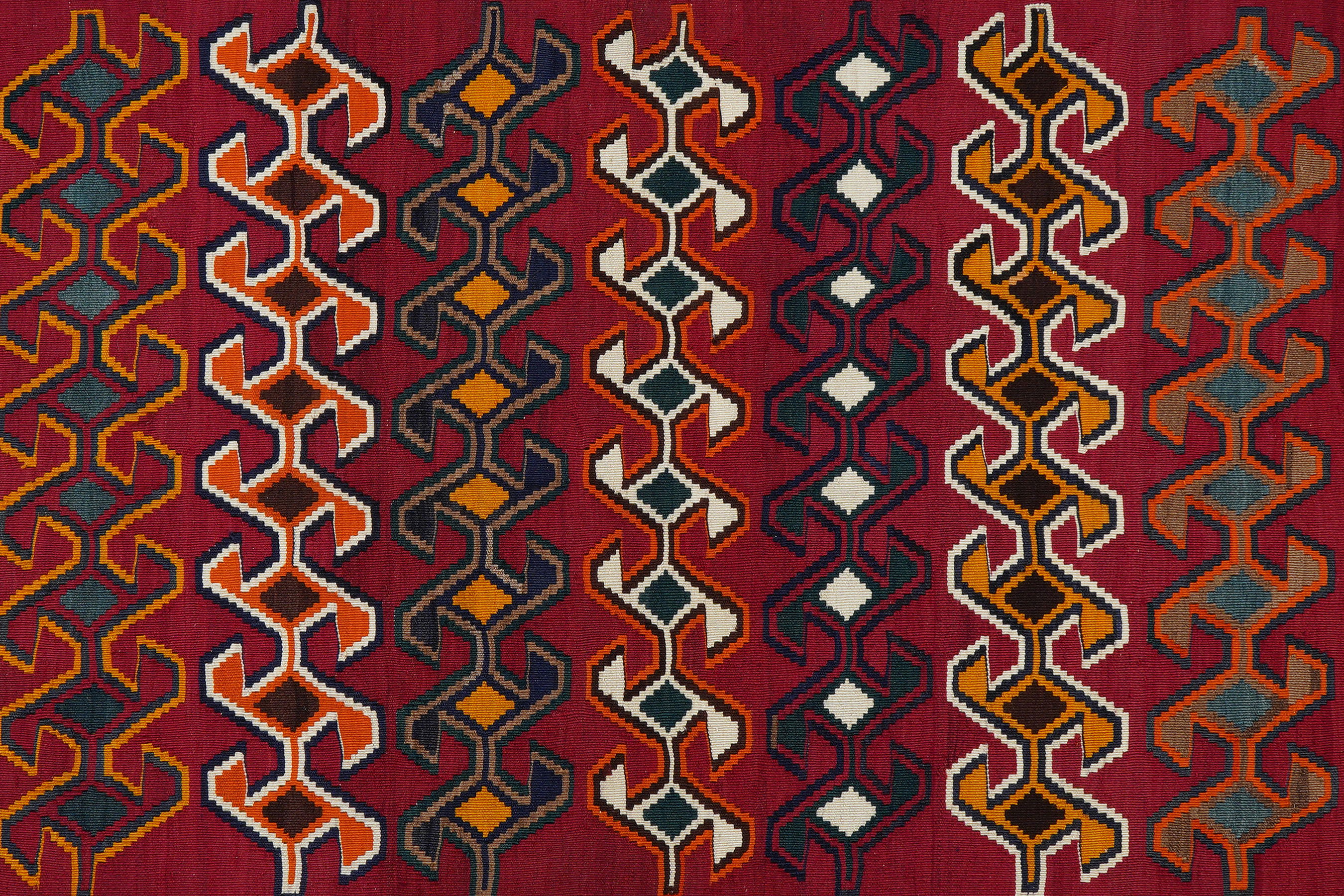 Kelim Gashgai Old Carpet Wool Red