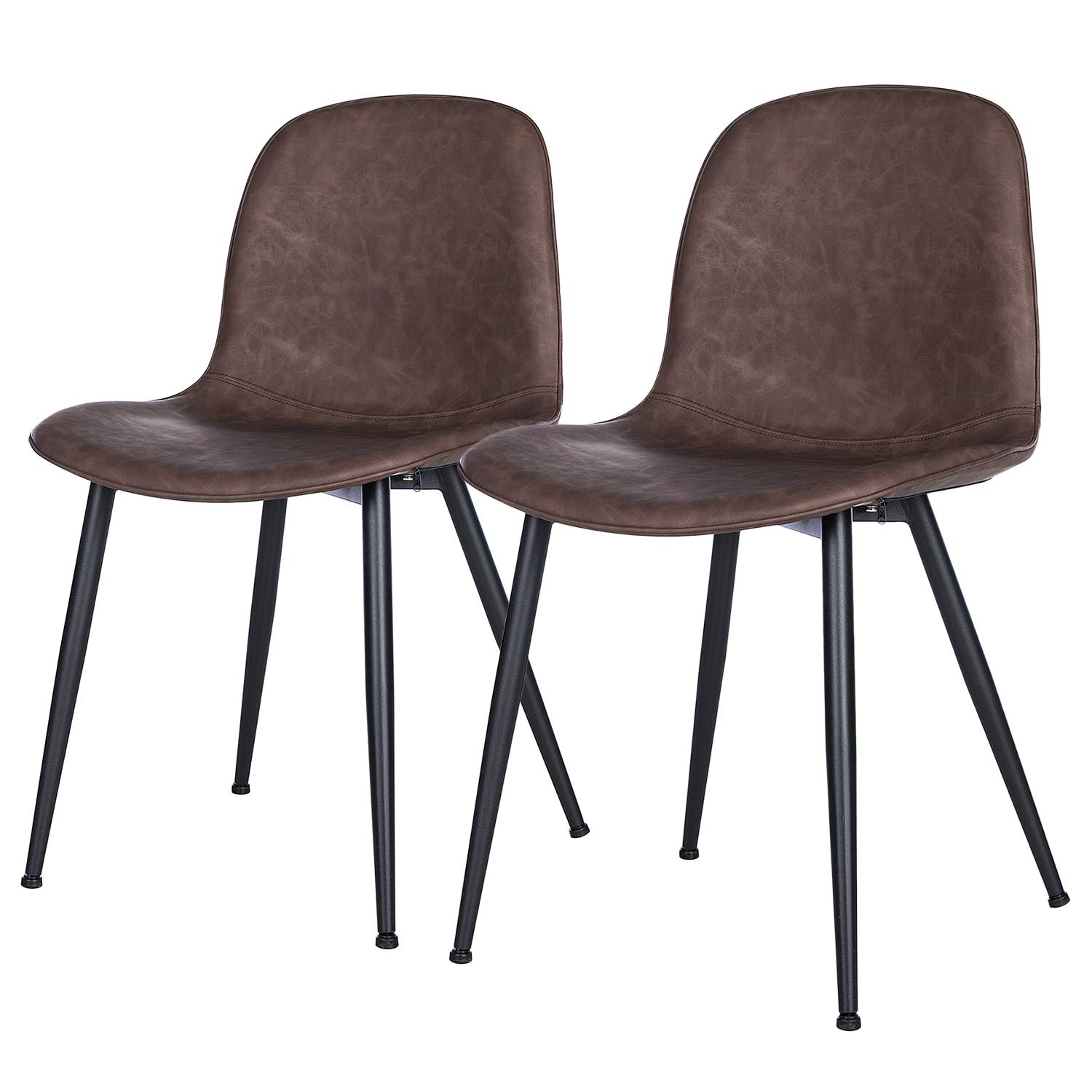 2x Polsterstuhl Capra Braun