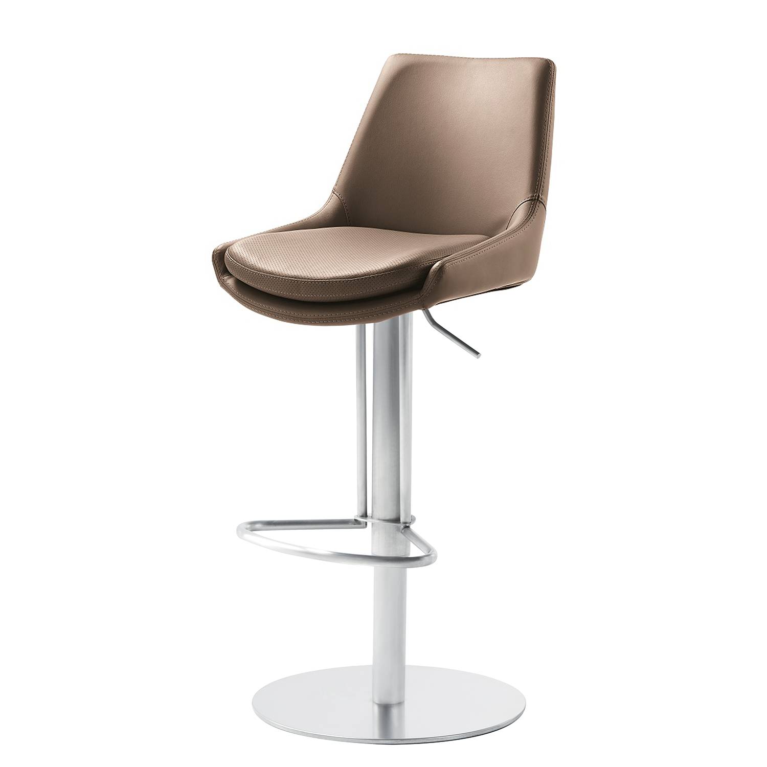Bar/Tresenhocker myKLEO Stahl Polyurethan Mokka