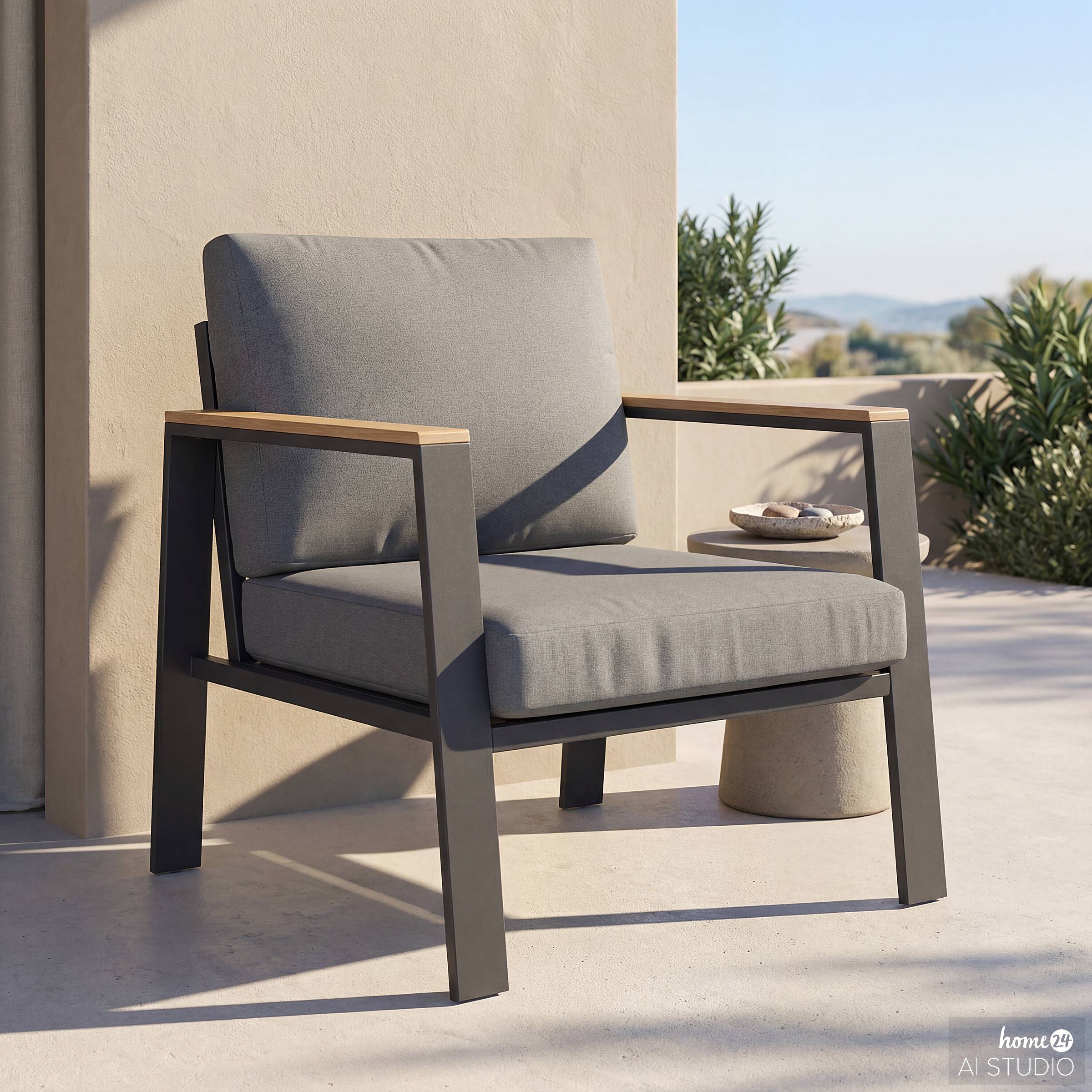 Lounge Chair Aviel Aluminum Anthracite