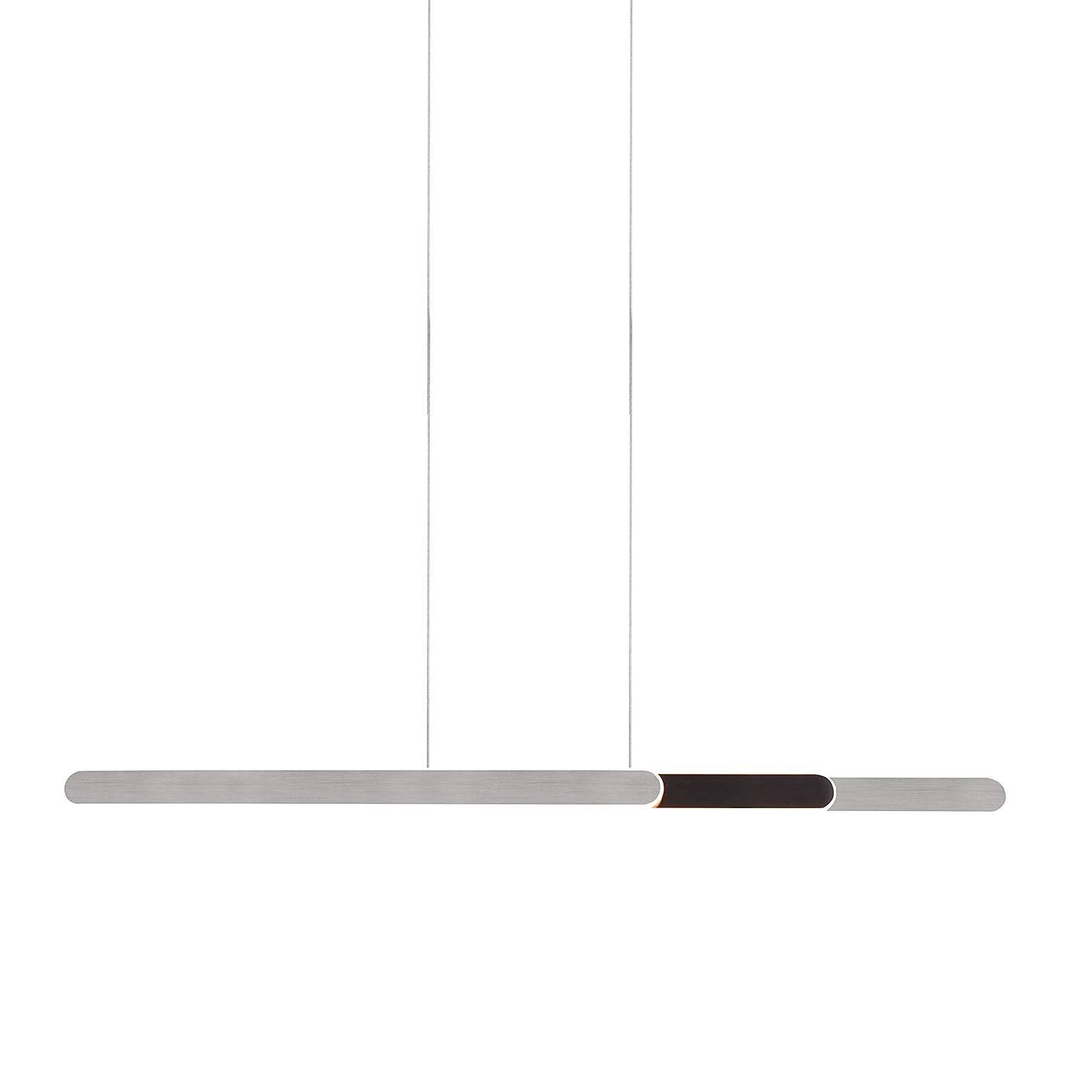 1-Flammig LED-Pendelleuchte Helios Eisen Silber