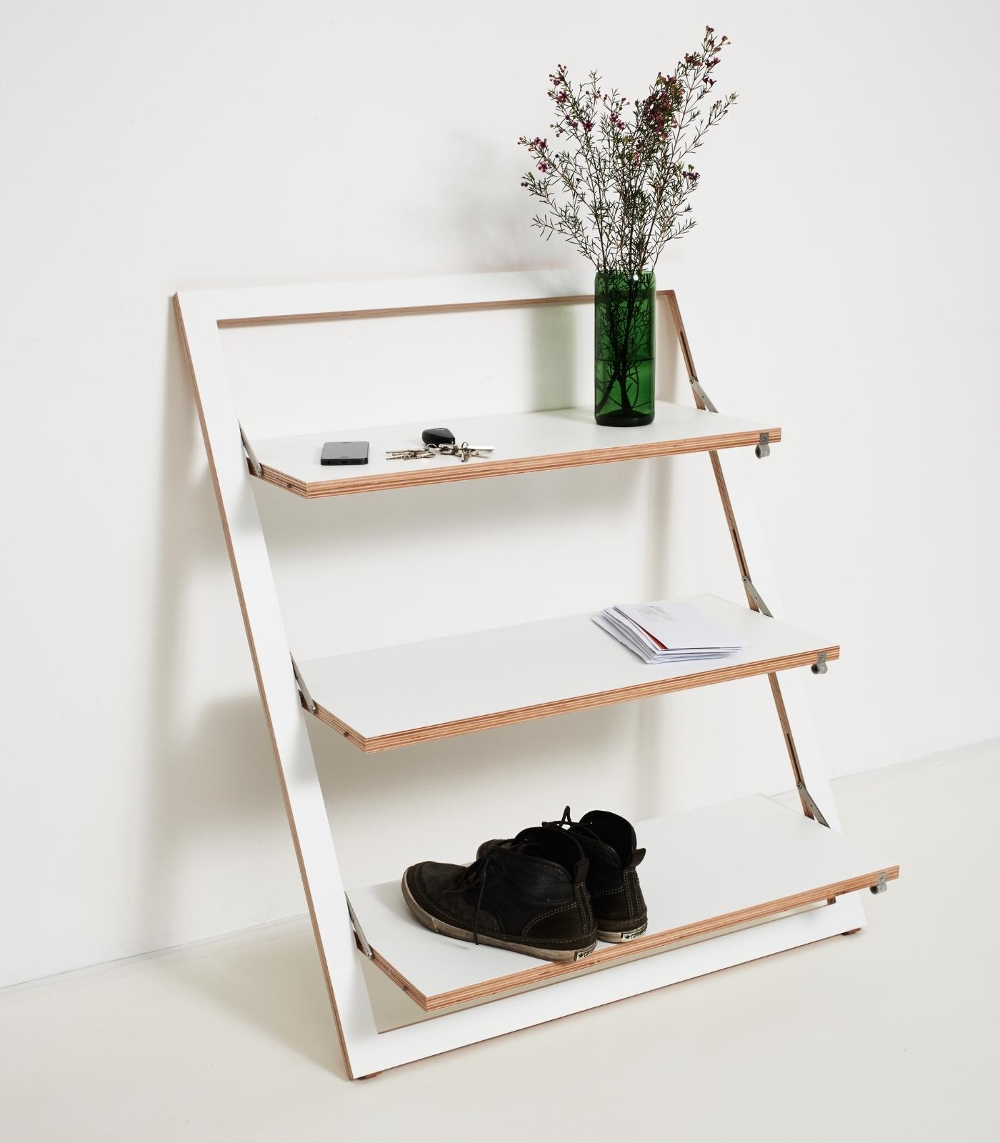 Fläpps Lean Shelf Wood White 80 x 100 cm