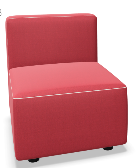 Sofa module 1-seater Red