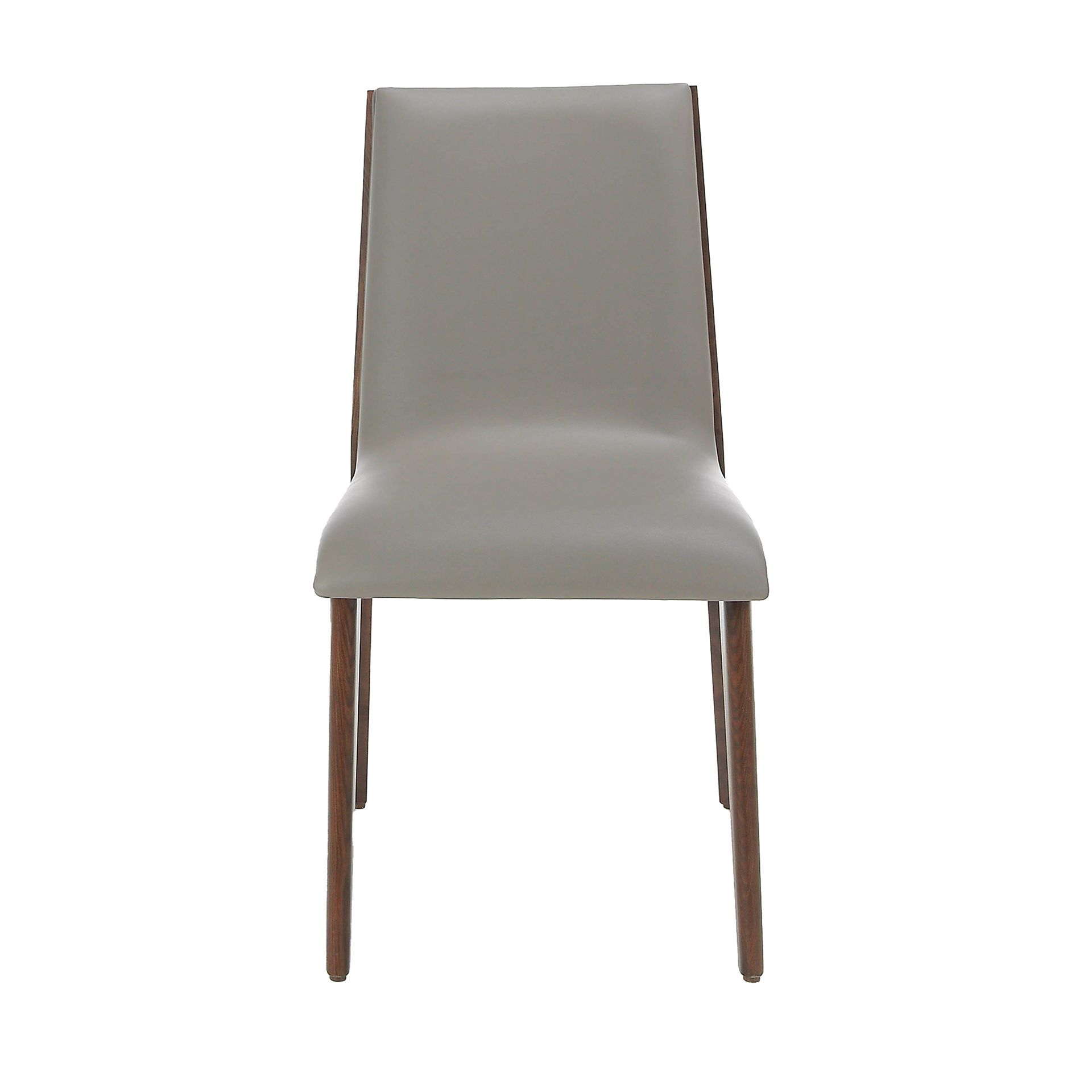 Dining chair faux leather grey