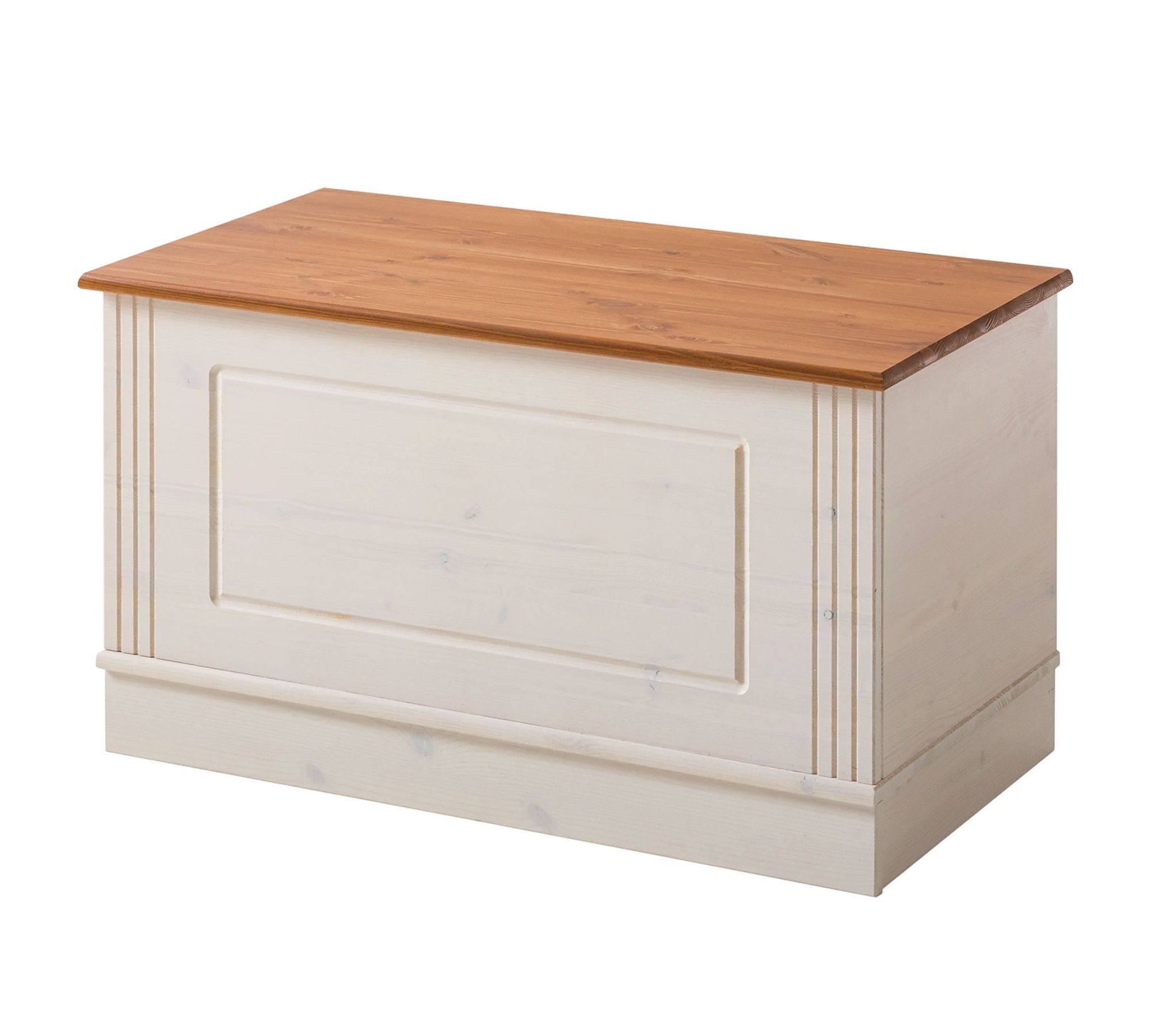 Garderobenbank Kiefernholz Weiß Honig