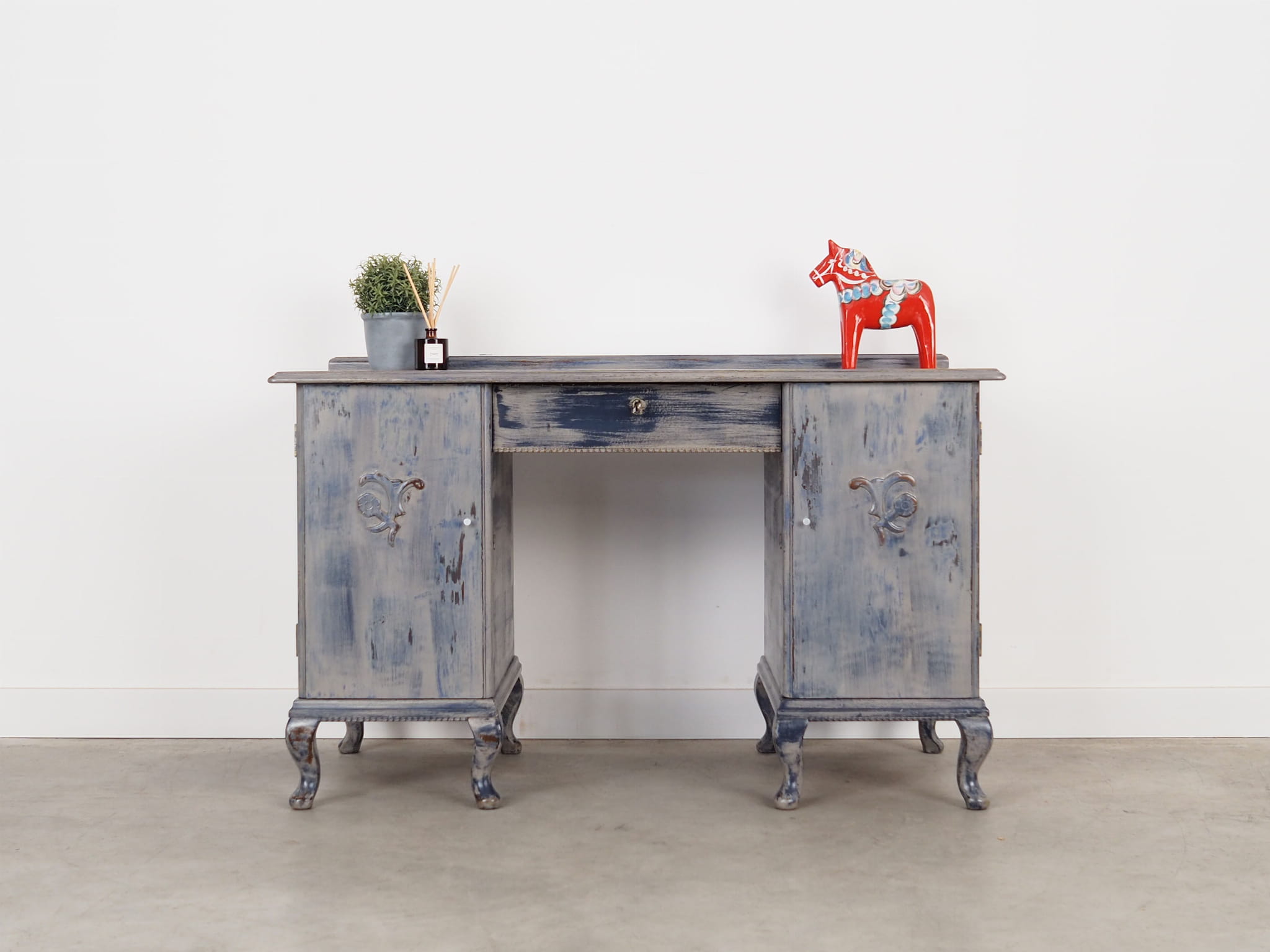 Vintage desk Pine grey 1960s