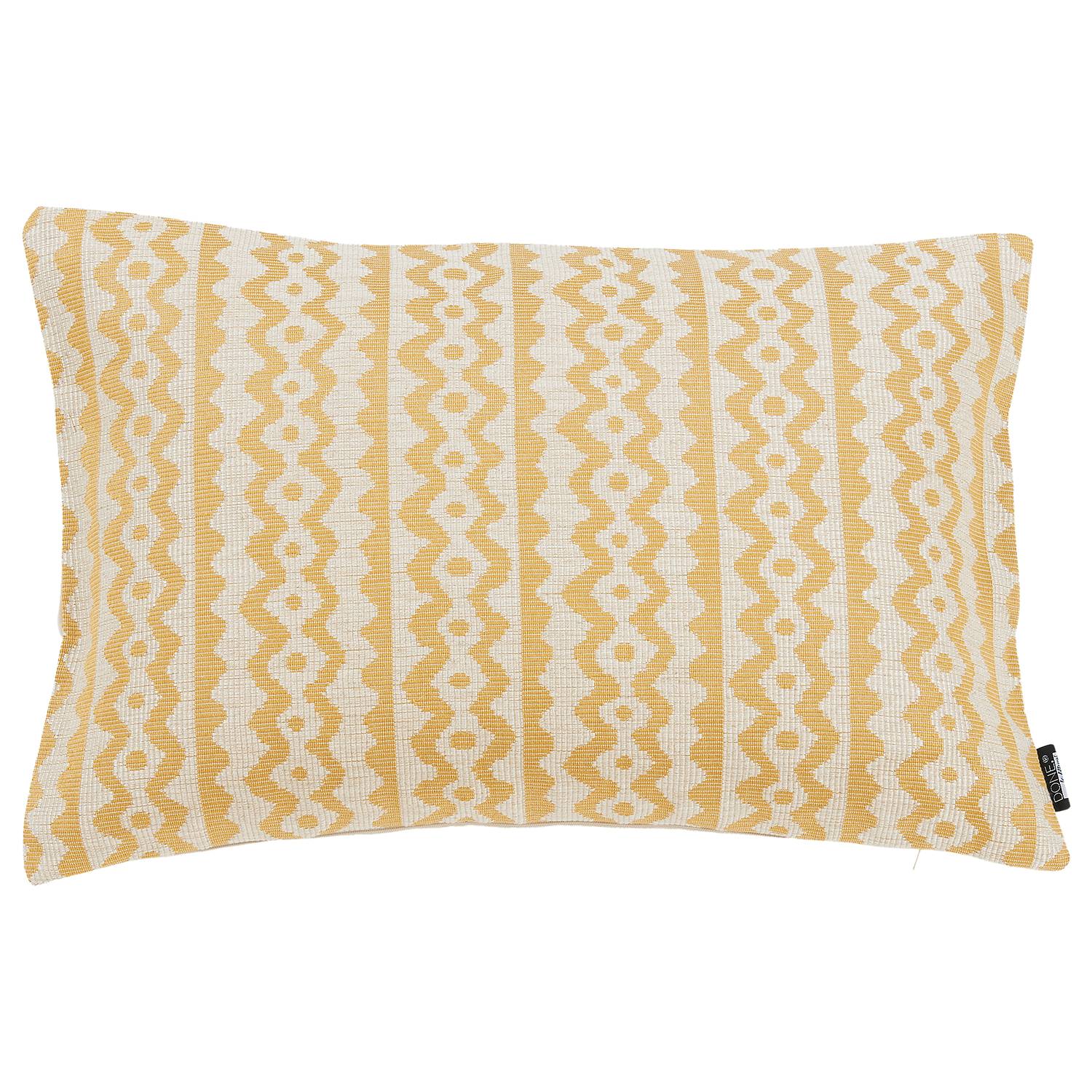 Lidia Cushion Cover Mixed Fabric Yellow 40 x 60 cm