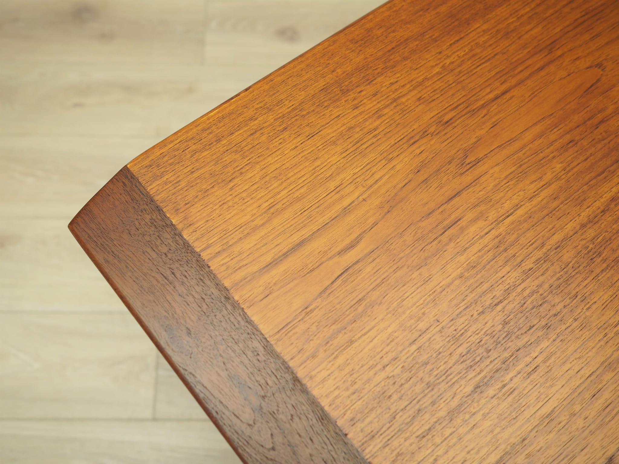 Vintage Schreibtisch Teakholz Metall Braun 1970er Jahre