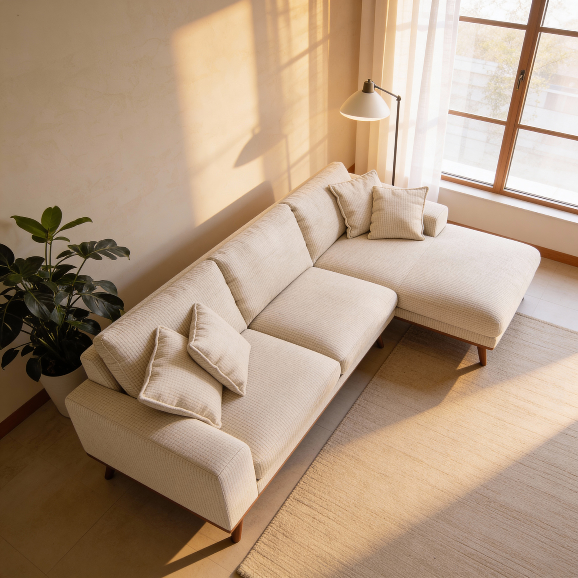 Ecksofa Harper 3-Sitzer Rechts Beige