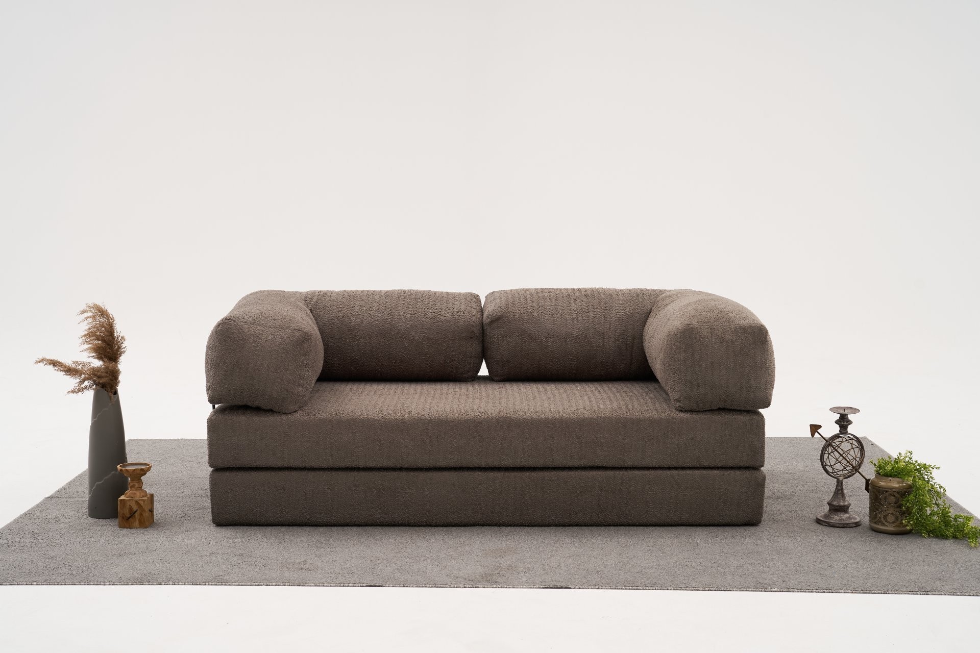 Comfort Schlafsofa 2-Sitzer Grau