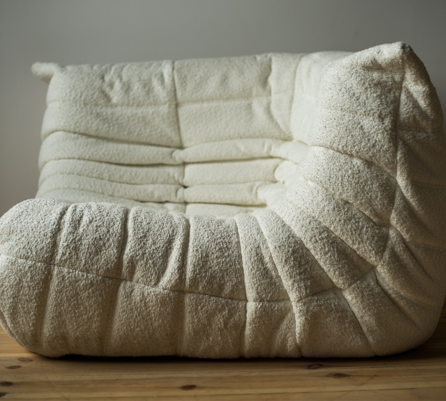 Togo Corner Sofa Bouclé White