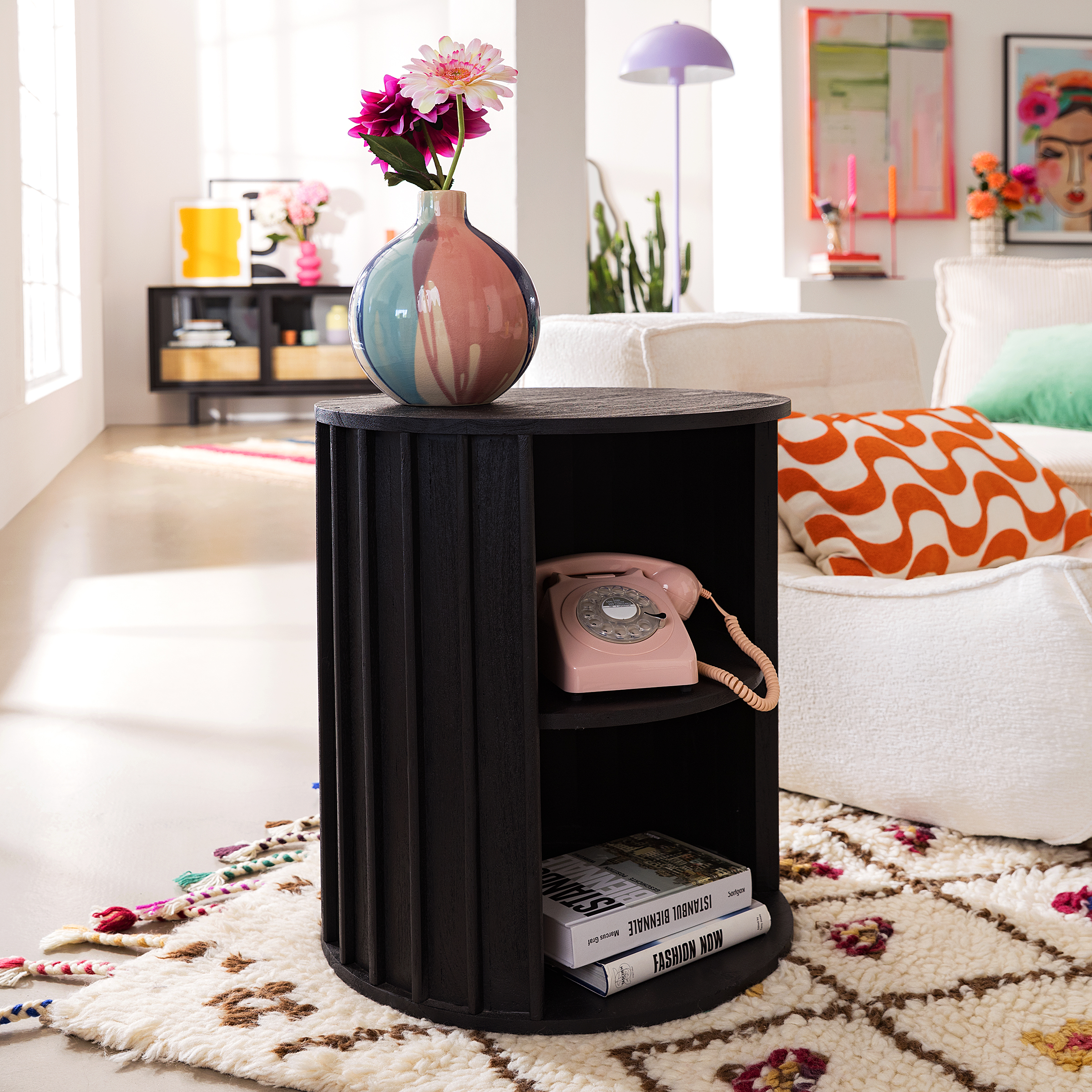 Coffee Table PANOTA Acacia Black