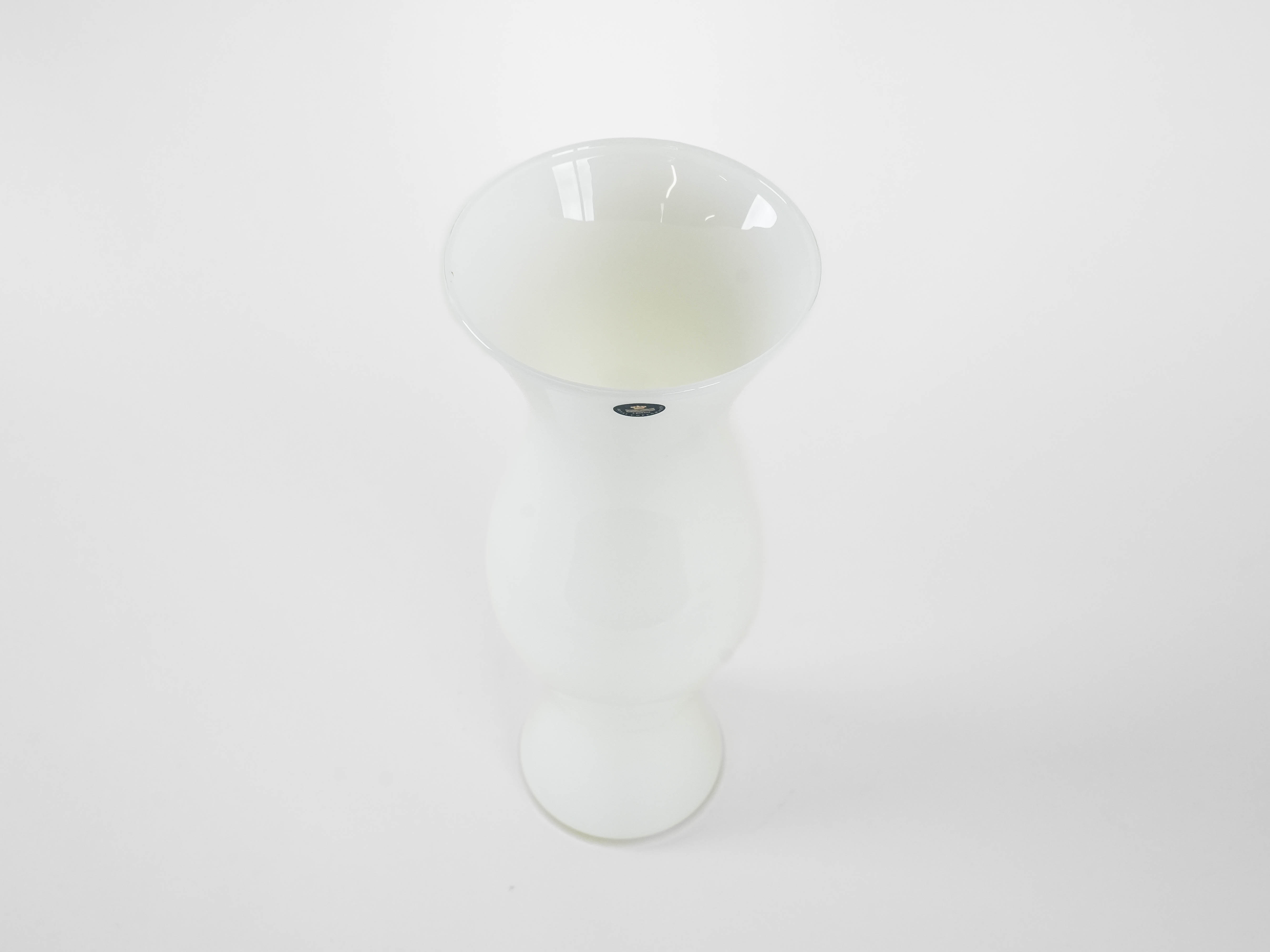 Glass vase White 1970s