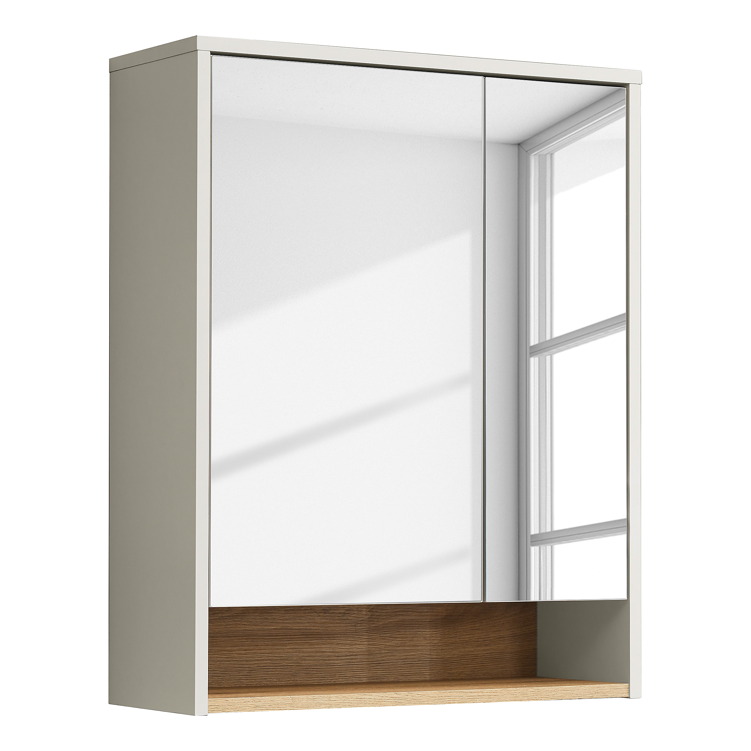 Mirror Cabinet Atuabo Oak Evoke Cashmere Decor