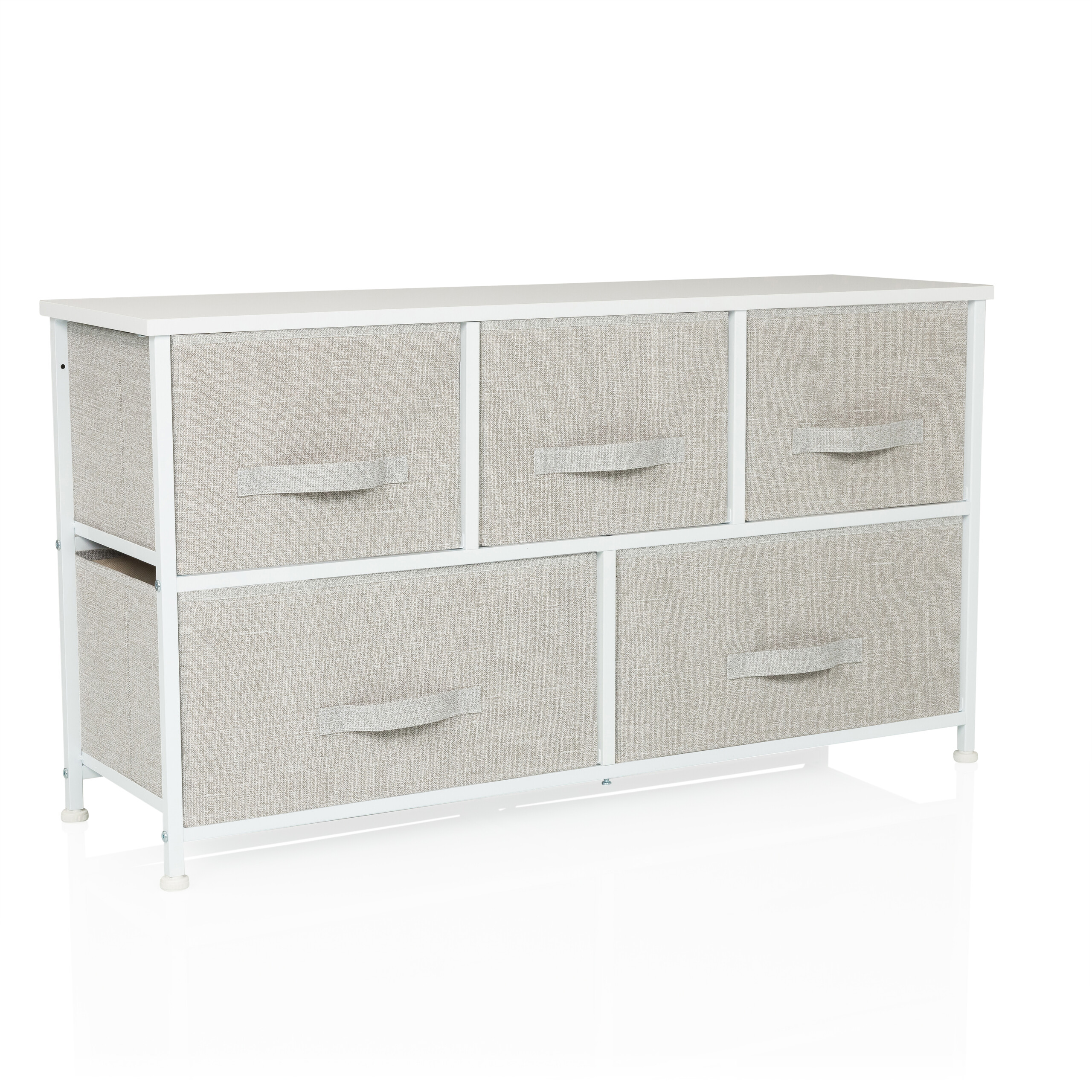 FOLDAR chest of drawers with 5 drawers Grey