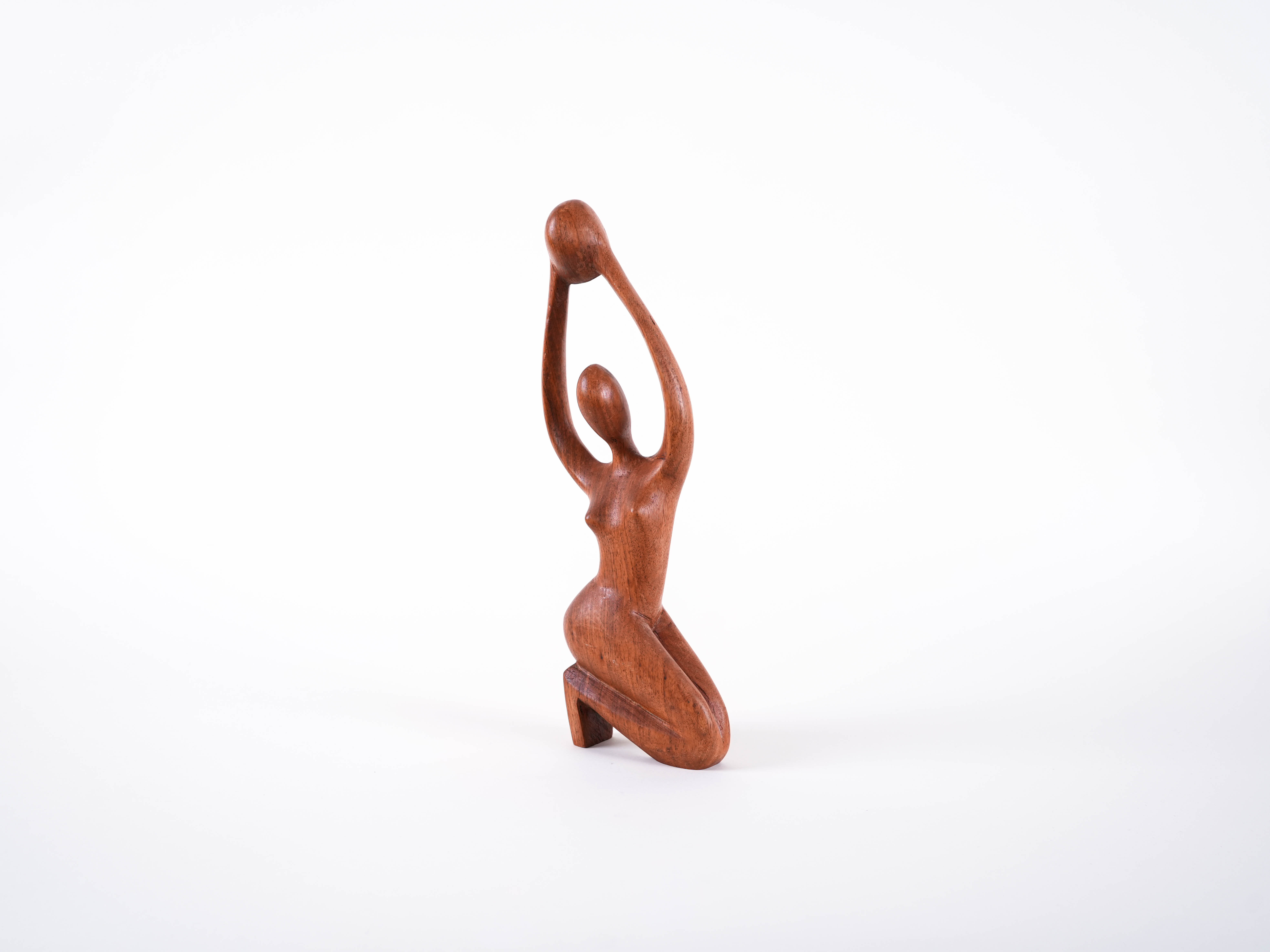 Sculpture Woman Teak 1970s