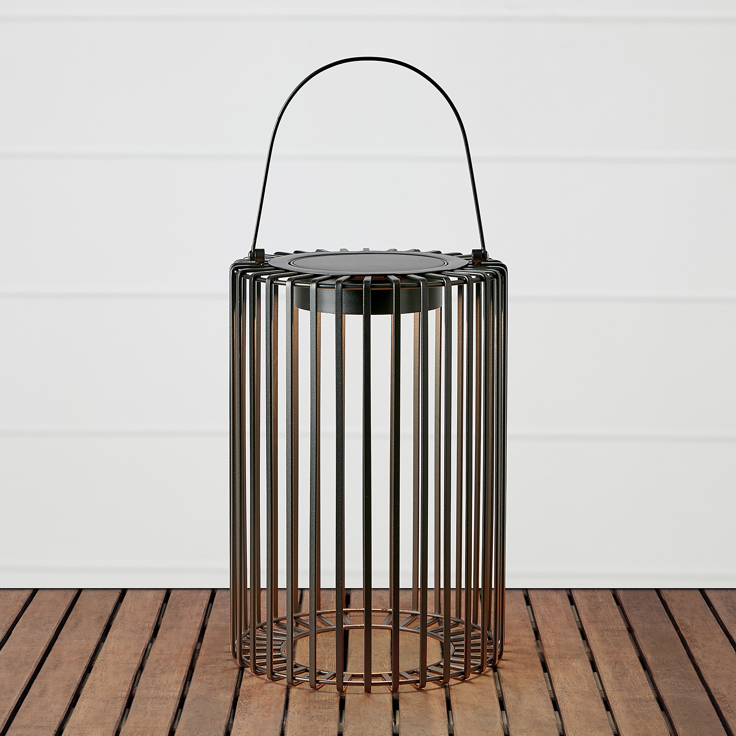 Cavia LED Solar Lantern 1-Light Iron Black