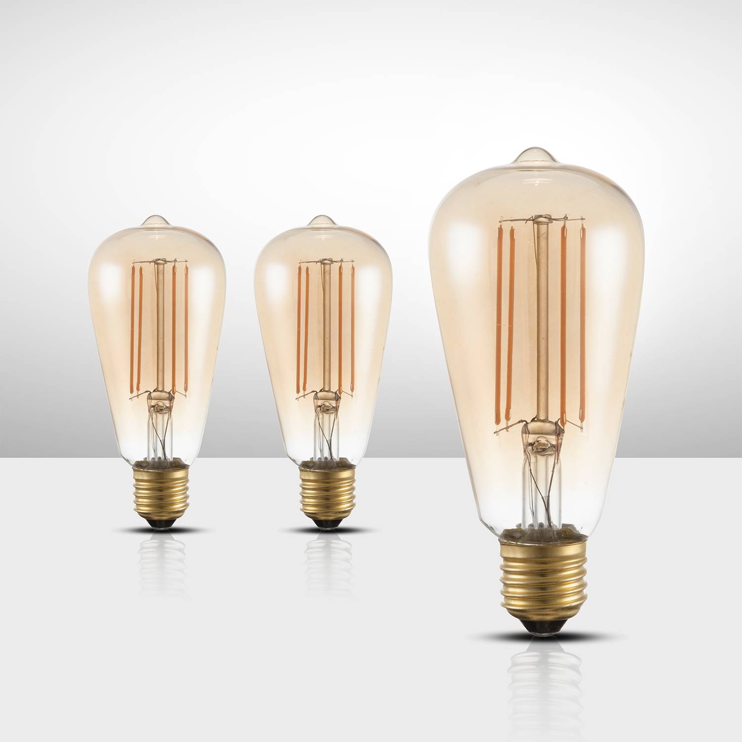 Pendle LED-Leuchtmittel Klarglas Eisen 1-flammig