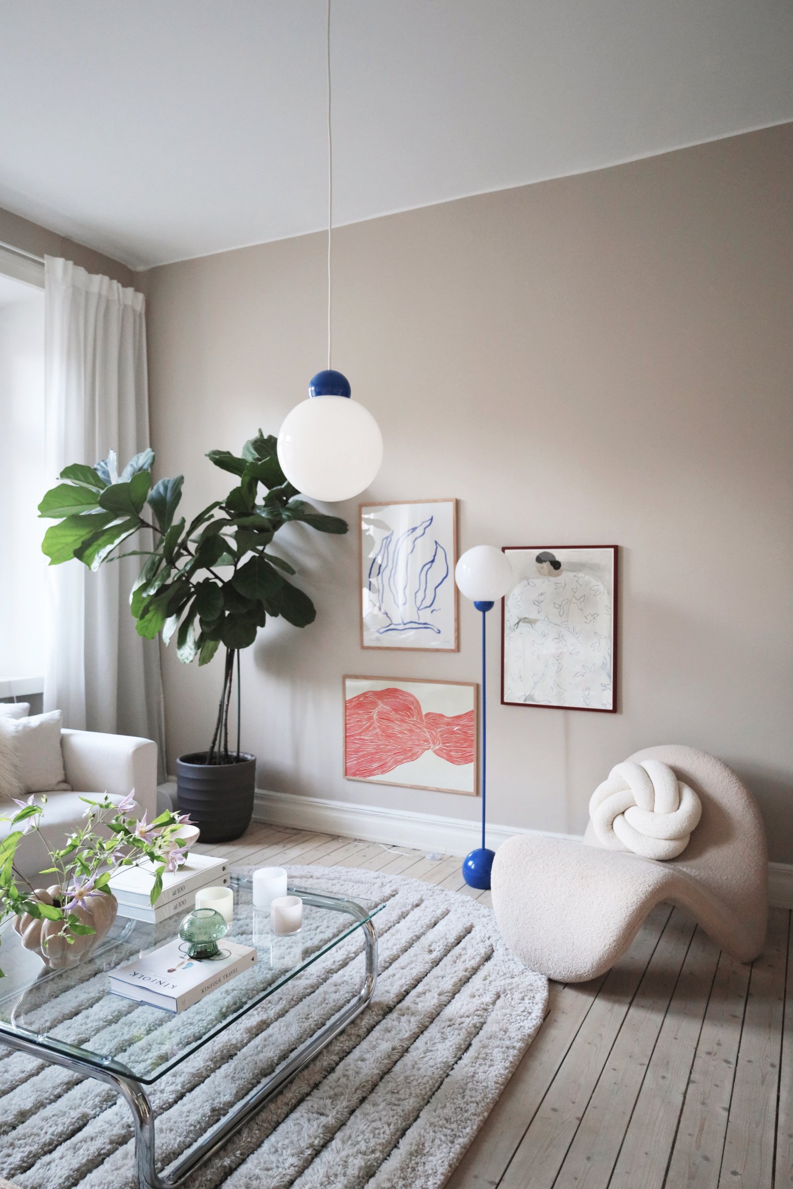 Ripley Pendelleuchte Blau Ø 25cm