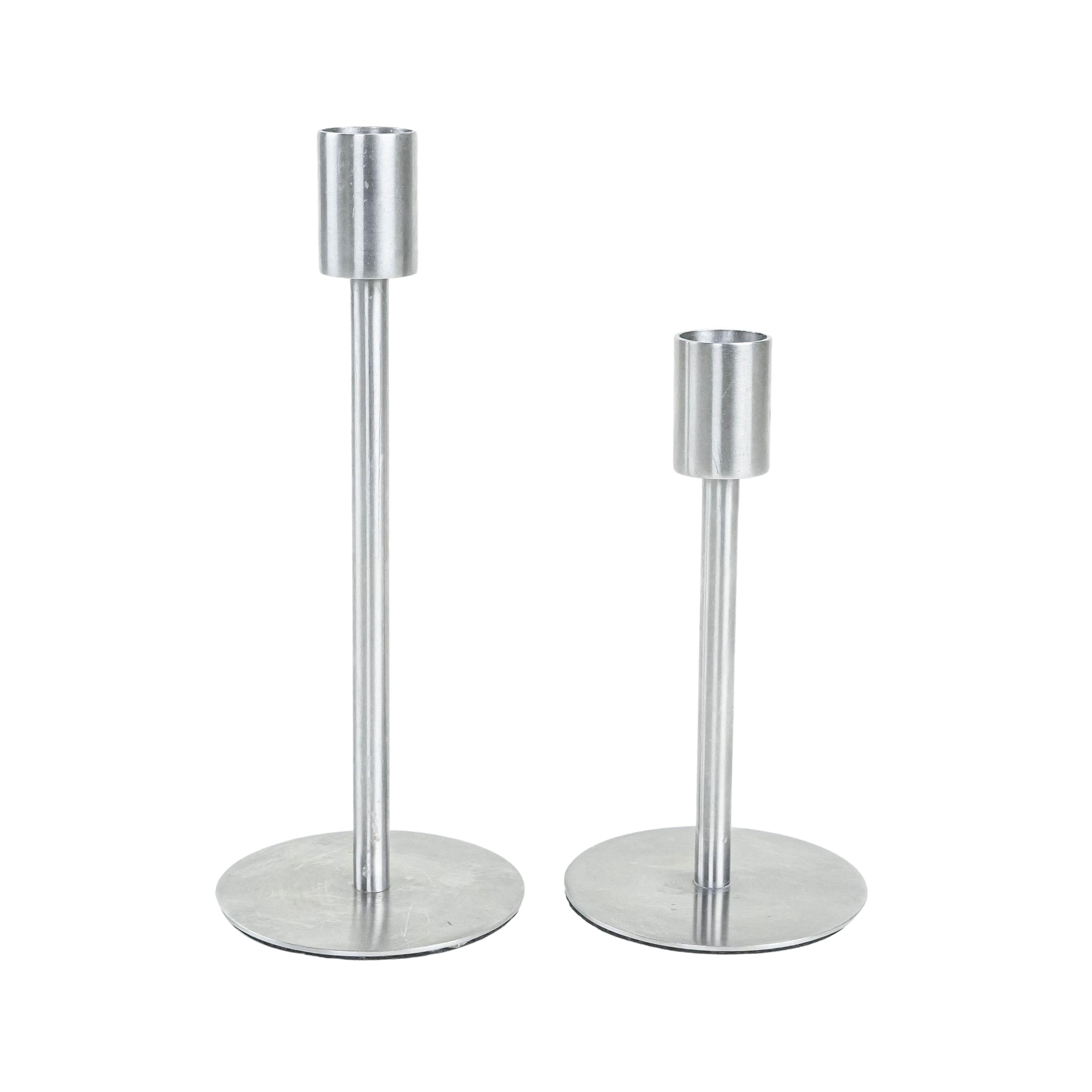 Set di candelabri in metallo anni '70
