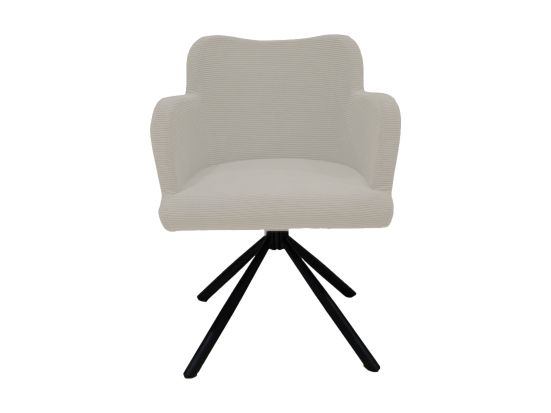 2x Bella Esszimmerstuhl Textil Metall Grau
