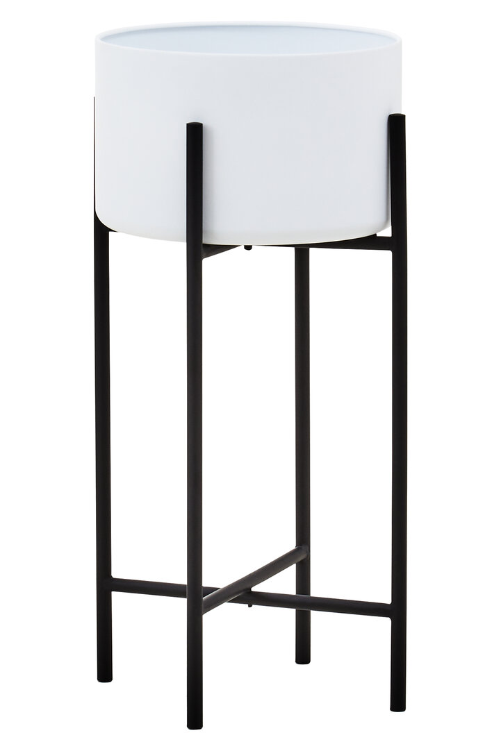 Trosa Groß Weiß Schwarz Standblumentopf