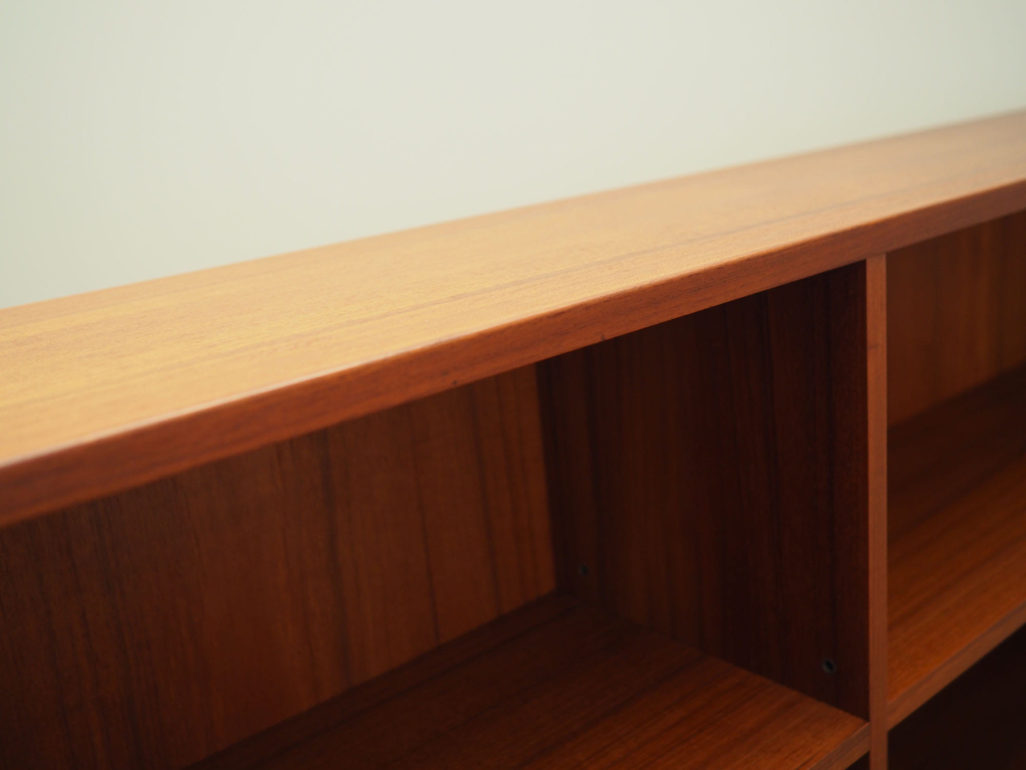 Vintage Bücherregal Teakholz Braun 1970er Jahre